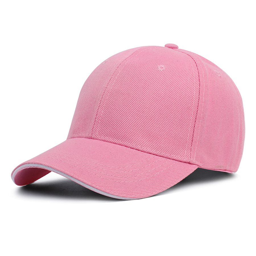 Stock Solid Color Poly Twill 6-Panel Baseball Cap w/ 4
