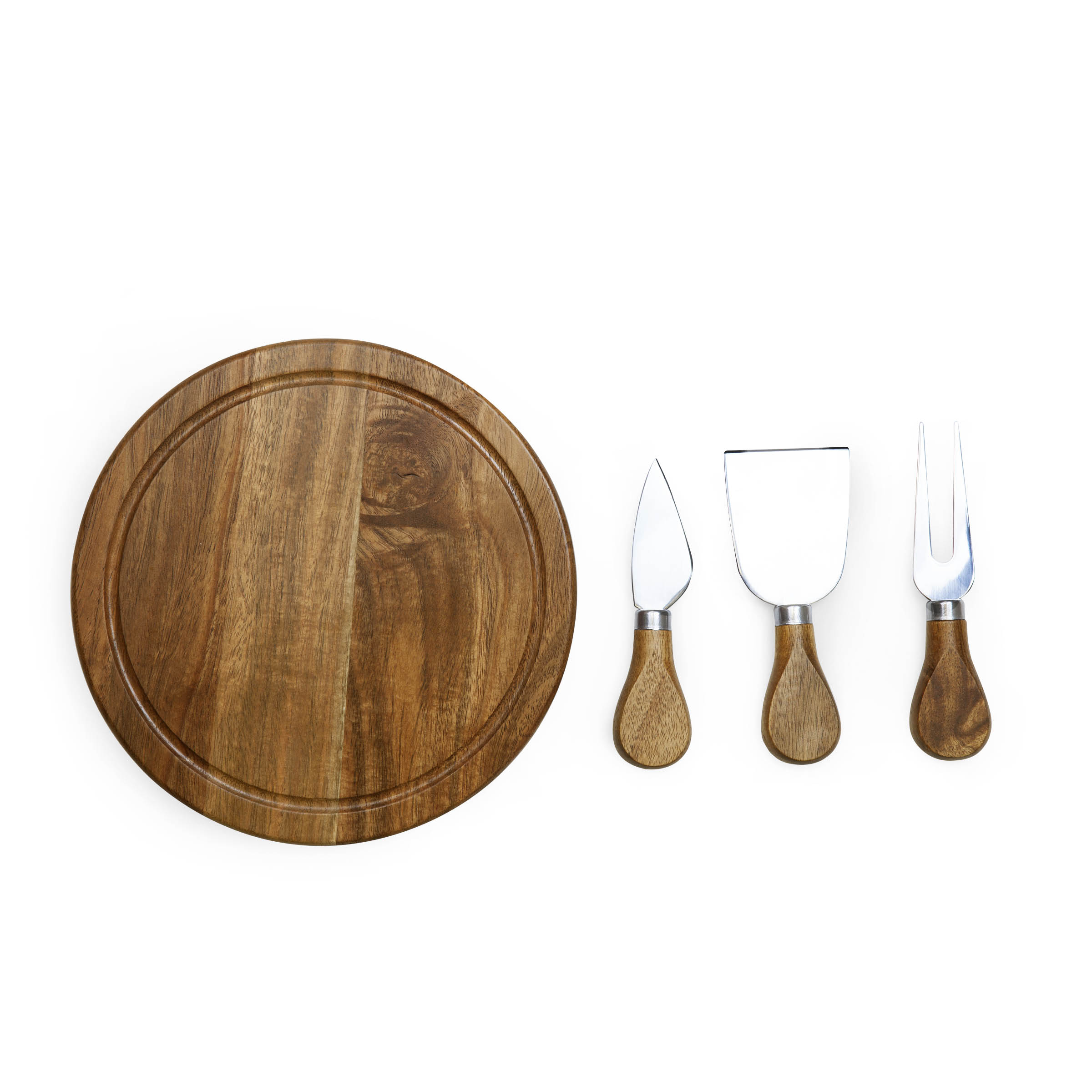 Acacia Brie Cheese Cutting Board & Tools Set 2