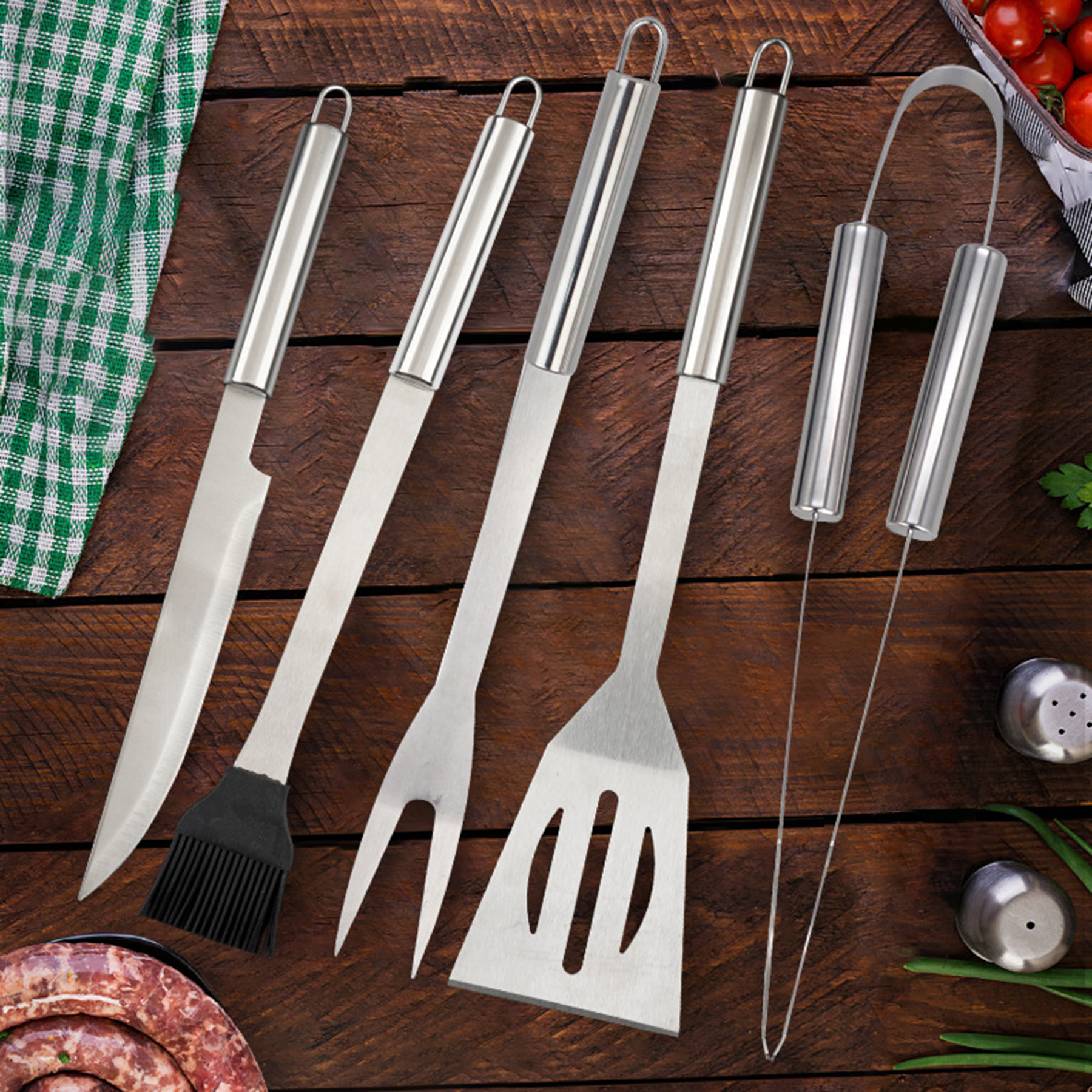 5Pcs Bbq Tool Set With Carry Case 3
