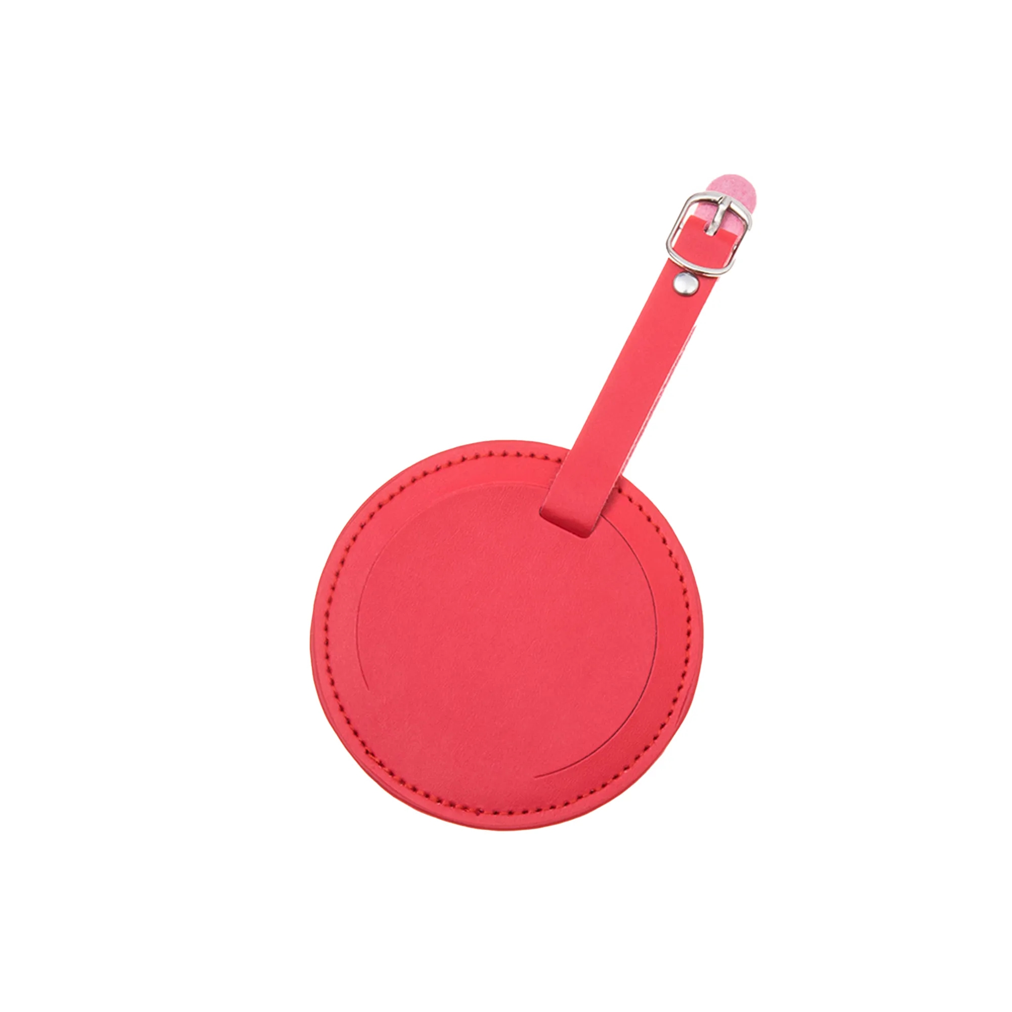 Round Leather Luggage Tag with Custom Logo 9