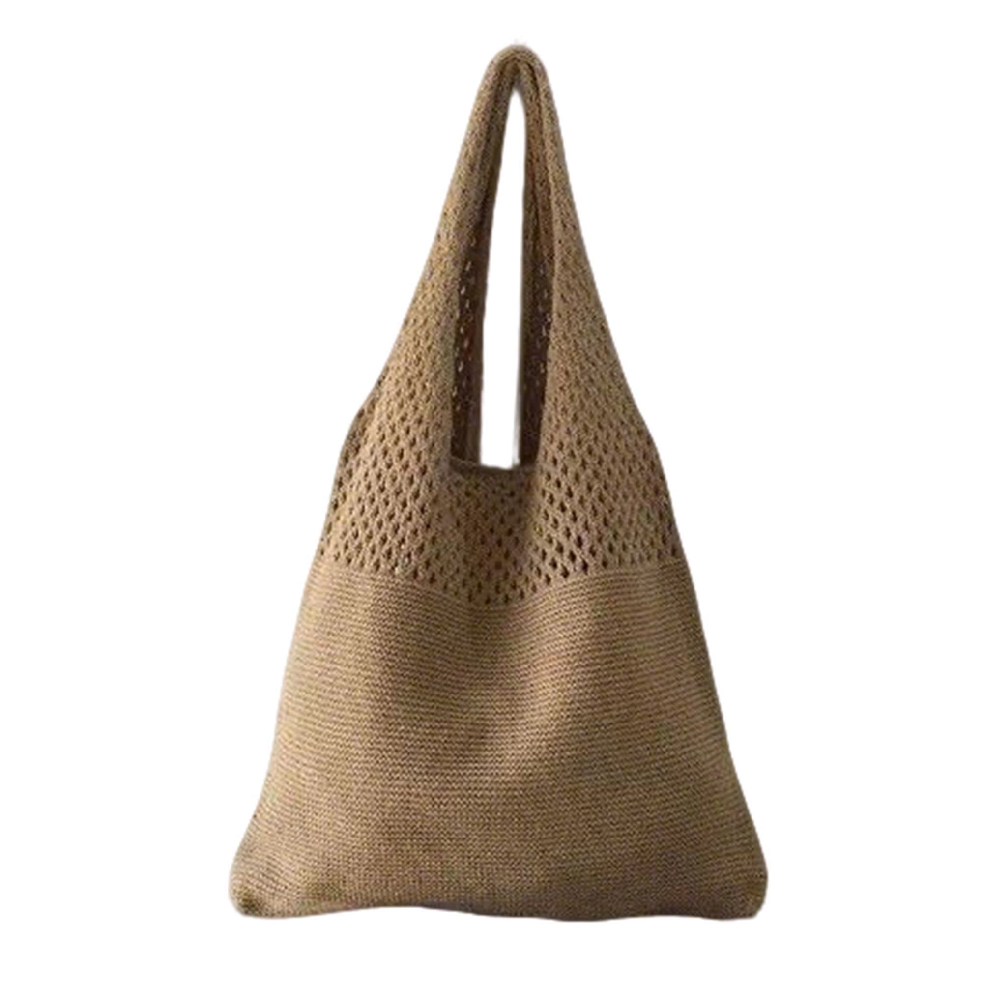 Reusable Knitted Tote Bag 25" x 15" Elastic Fabric 10
