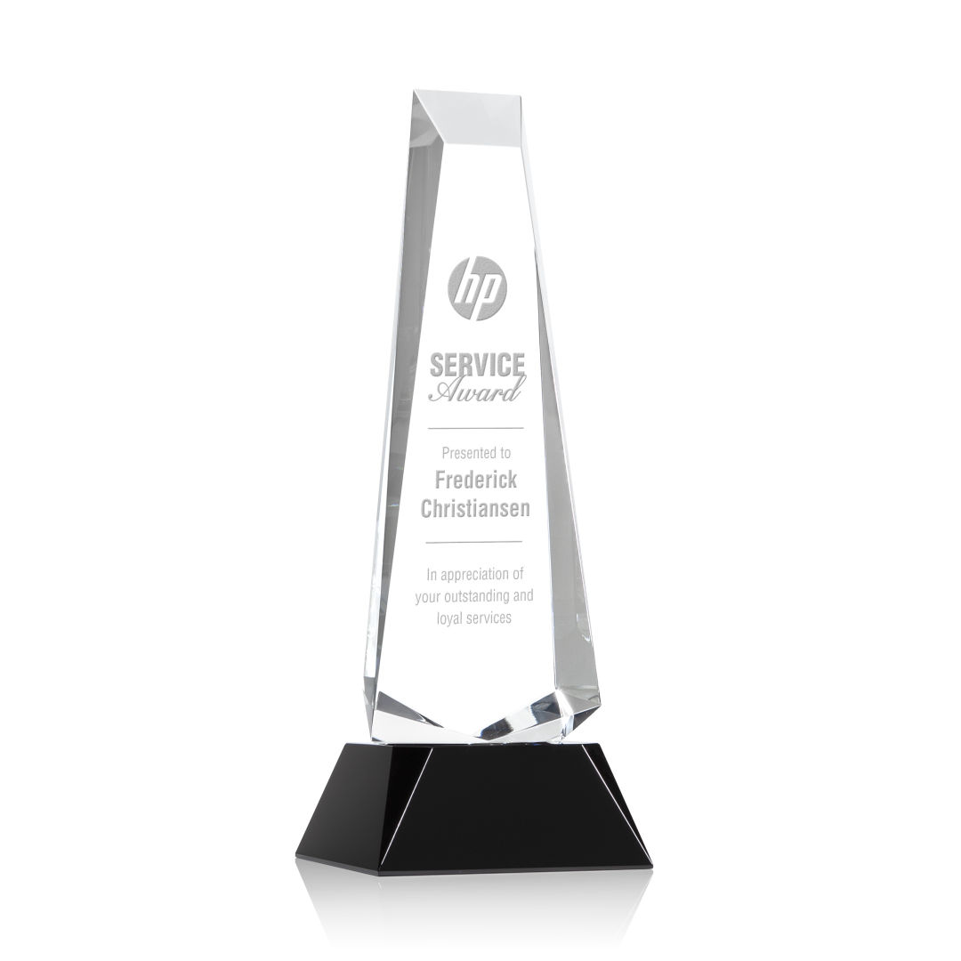 Rustern Obelisk Award on Base - Black 2