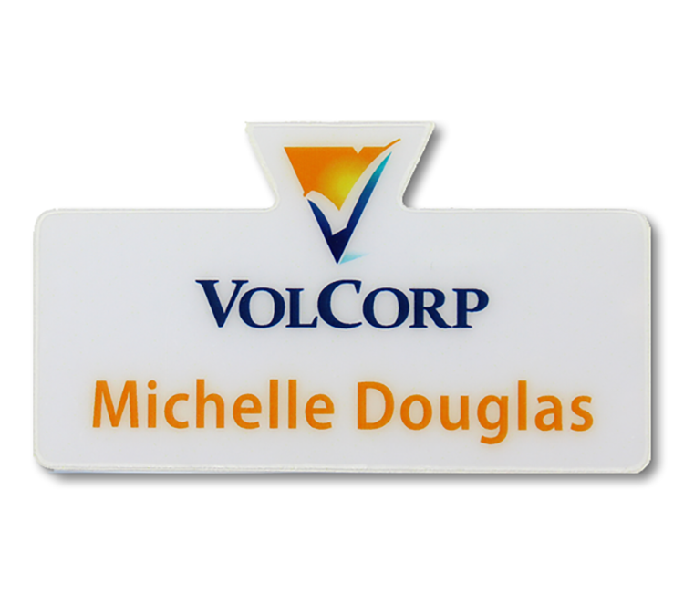 The Siren full color shaped name badge 6-9 sq" 1