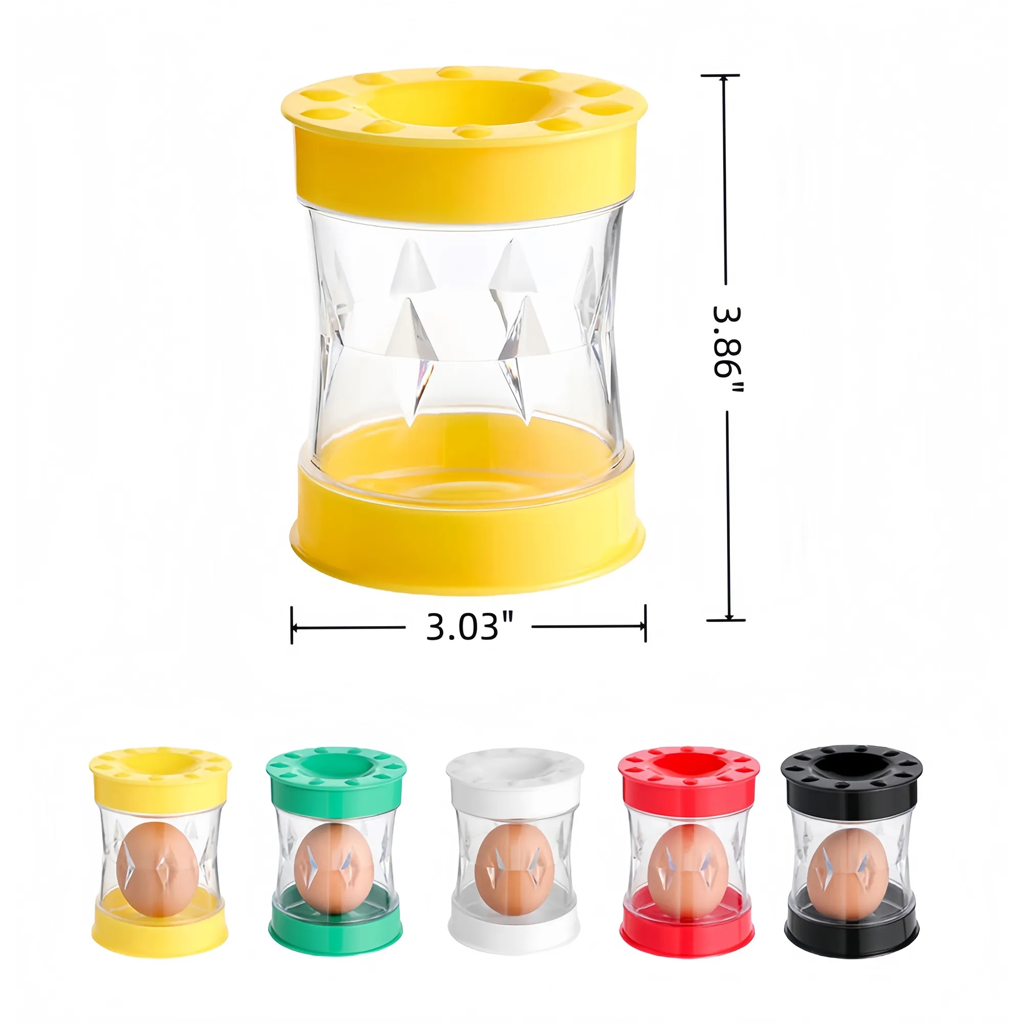 Durable PP Plastic Hand Cranked Egg Peeler Kitchen Tool 4