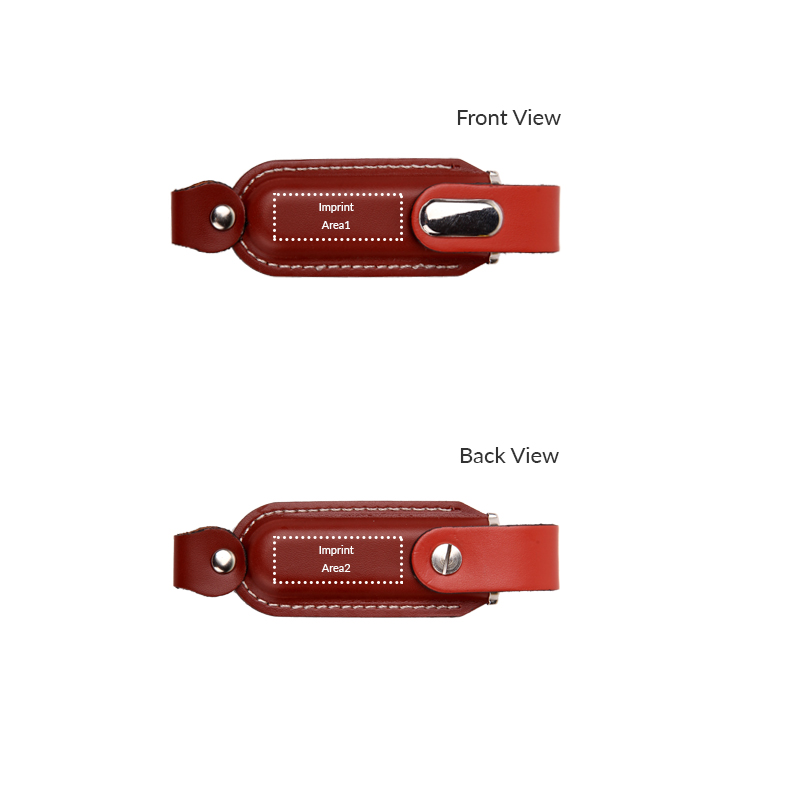 Leather Round Edged USB Flash Drive 6