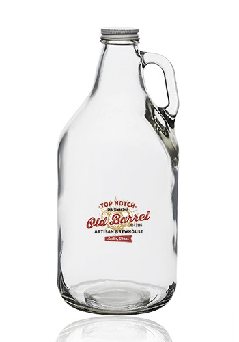 64 oz. Clear Glass Beer Growlers