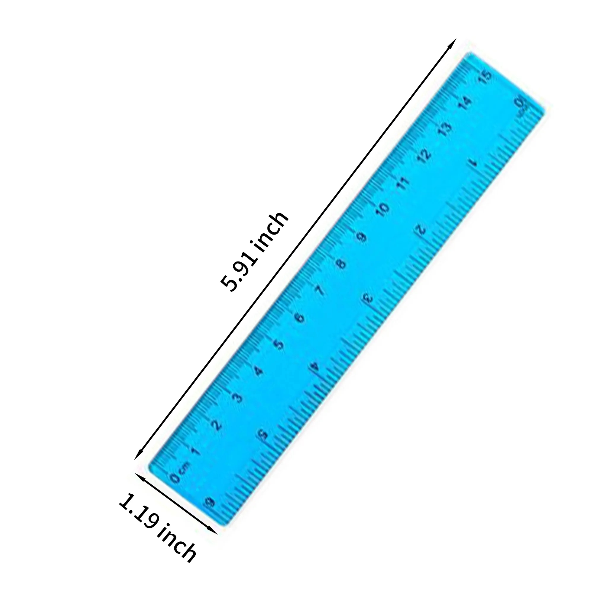 6-Inch Colored Transparent Ruler 6