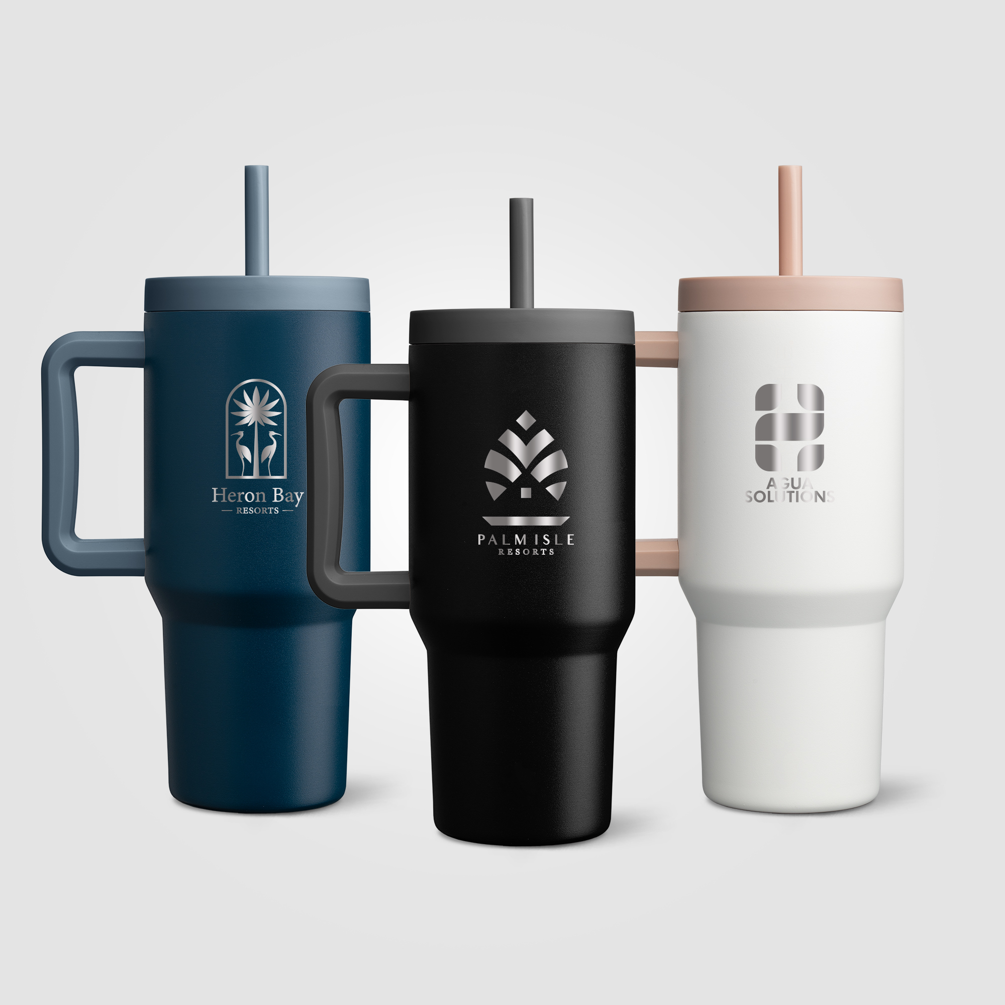 Grosche Aspen Stainless Steel Triple-Wall Insulated Straw Mug - 32oz 11