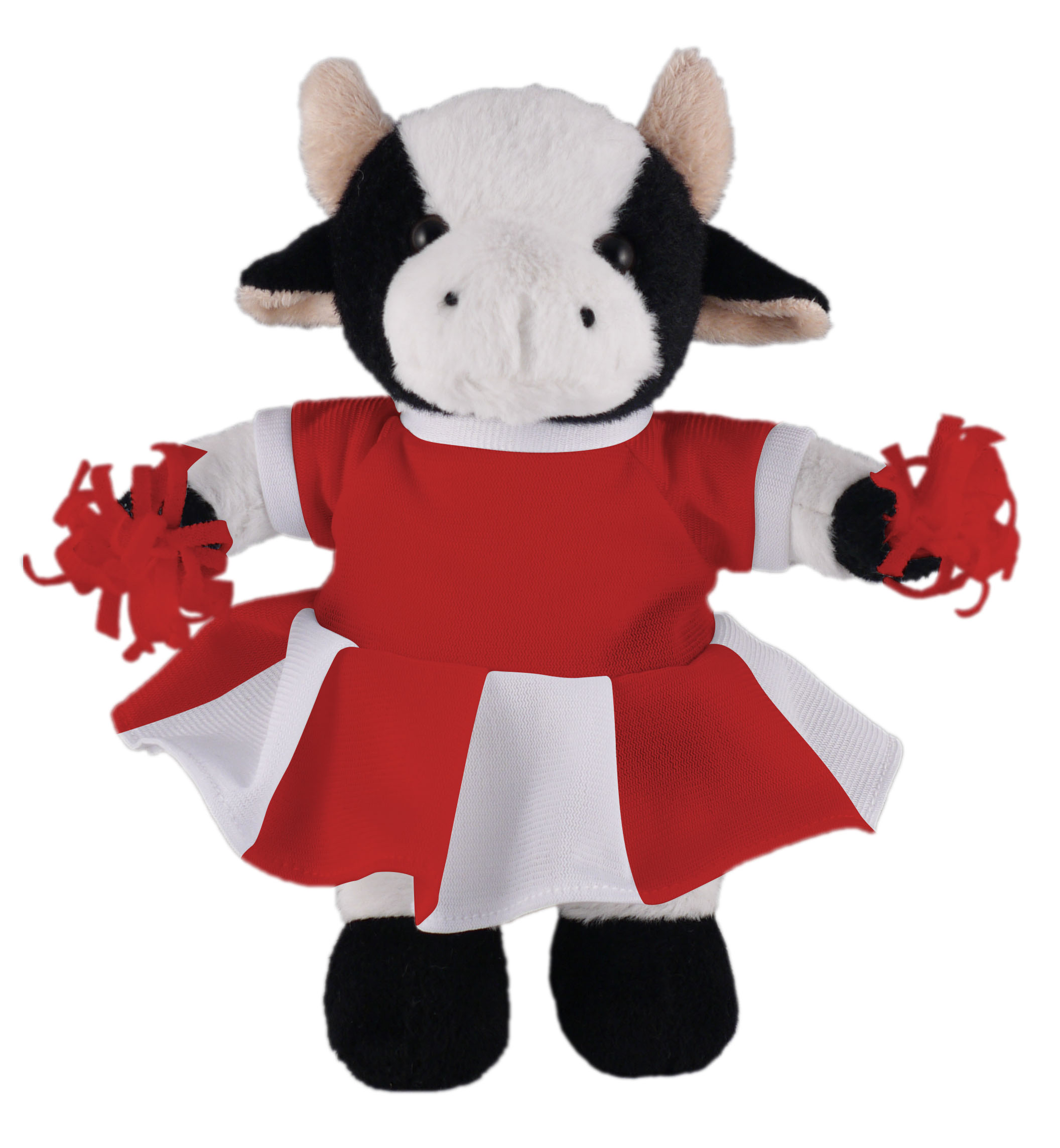 Soft Plush Stuffed Cow with Cheerleader Outfit 4