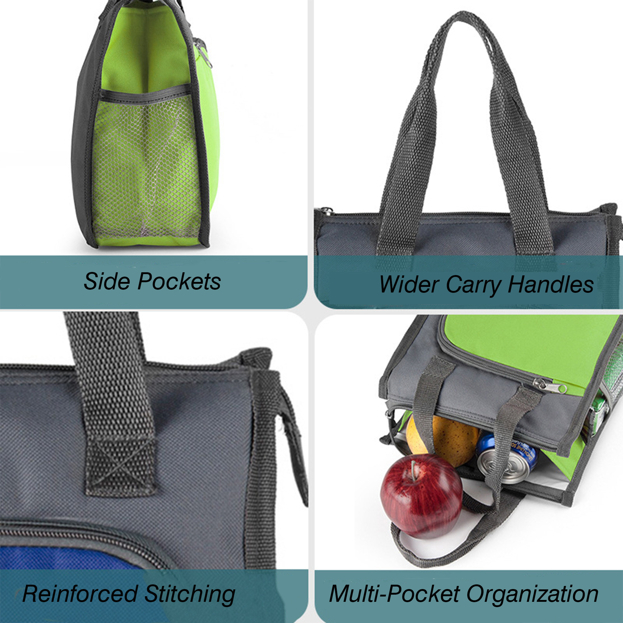 Portable Insulated Thermal Cooler Lunch Bag 3