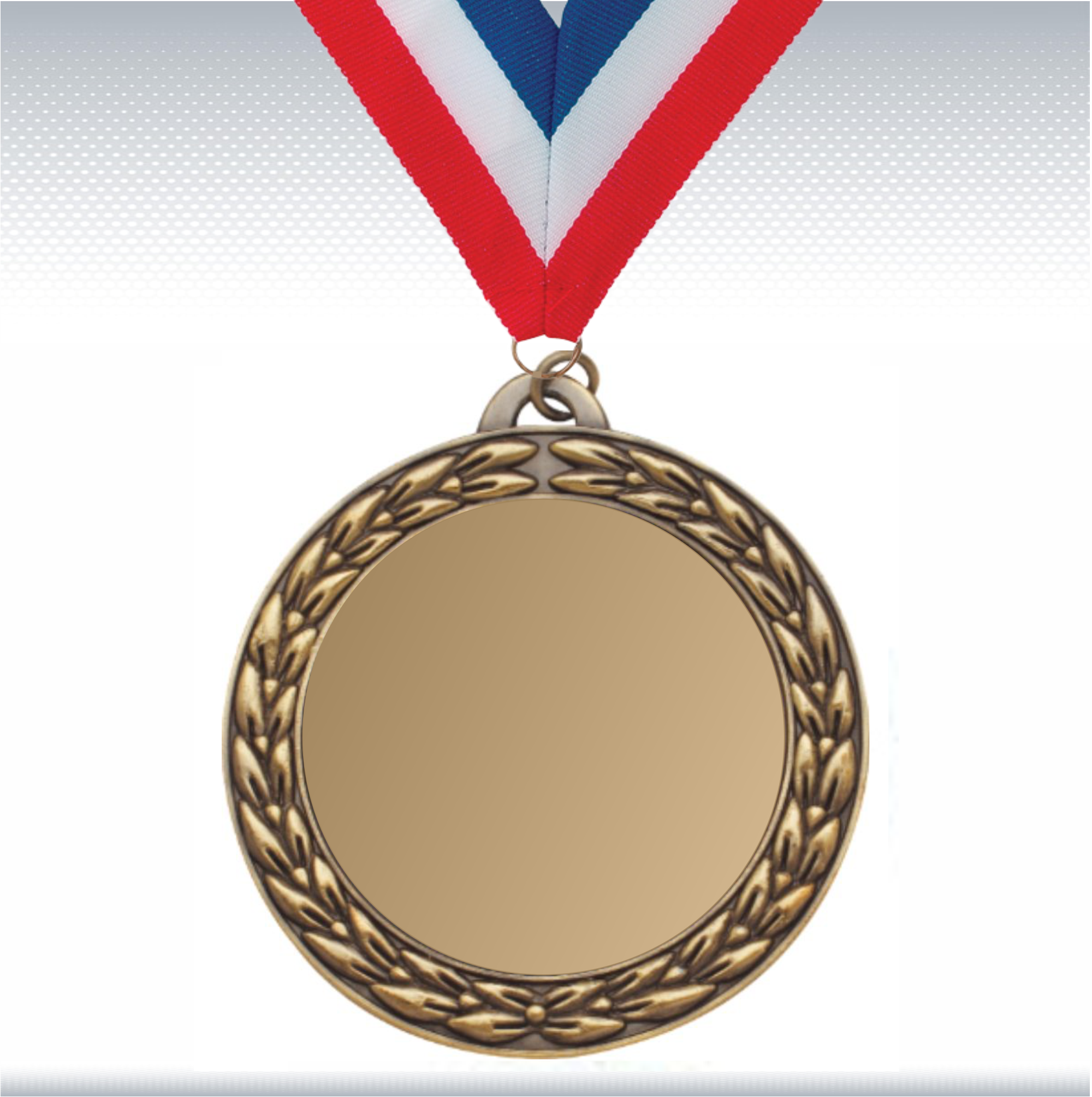 2 3/4" Antique Gold Insert Medal 17