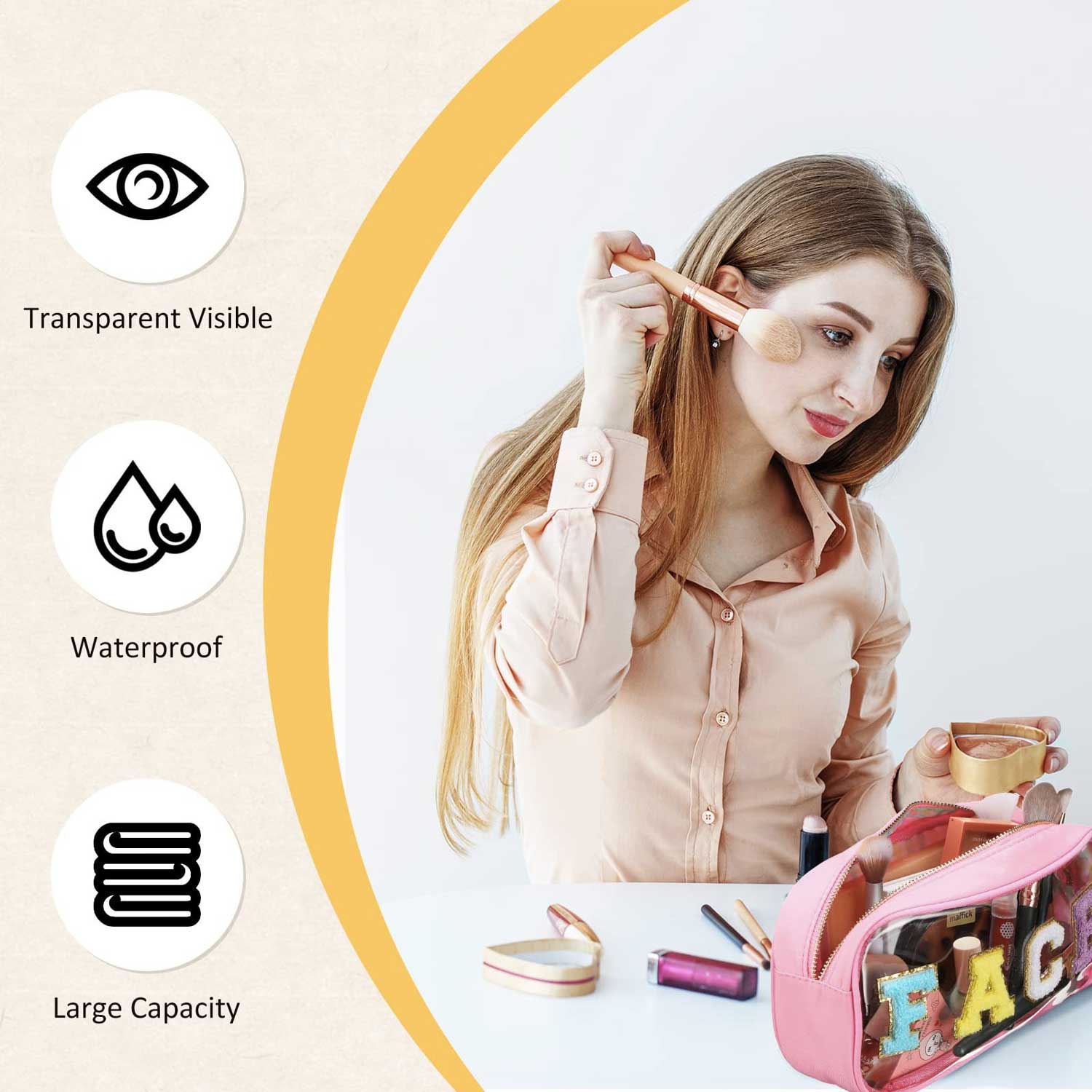 Custom Transparent Cosmetic Case - Leakproof Shower Bag 14