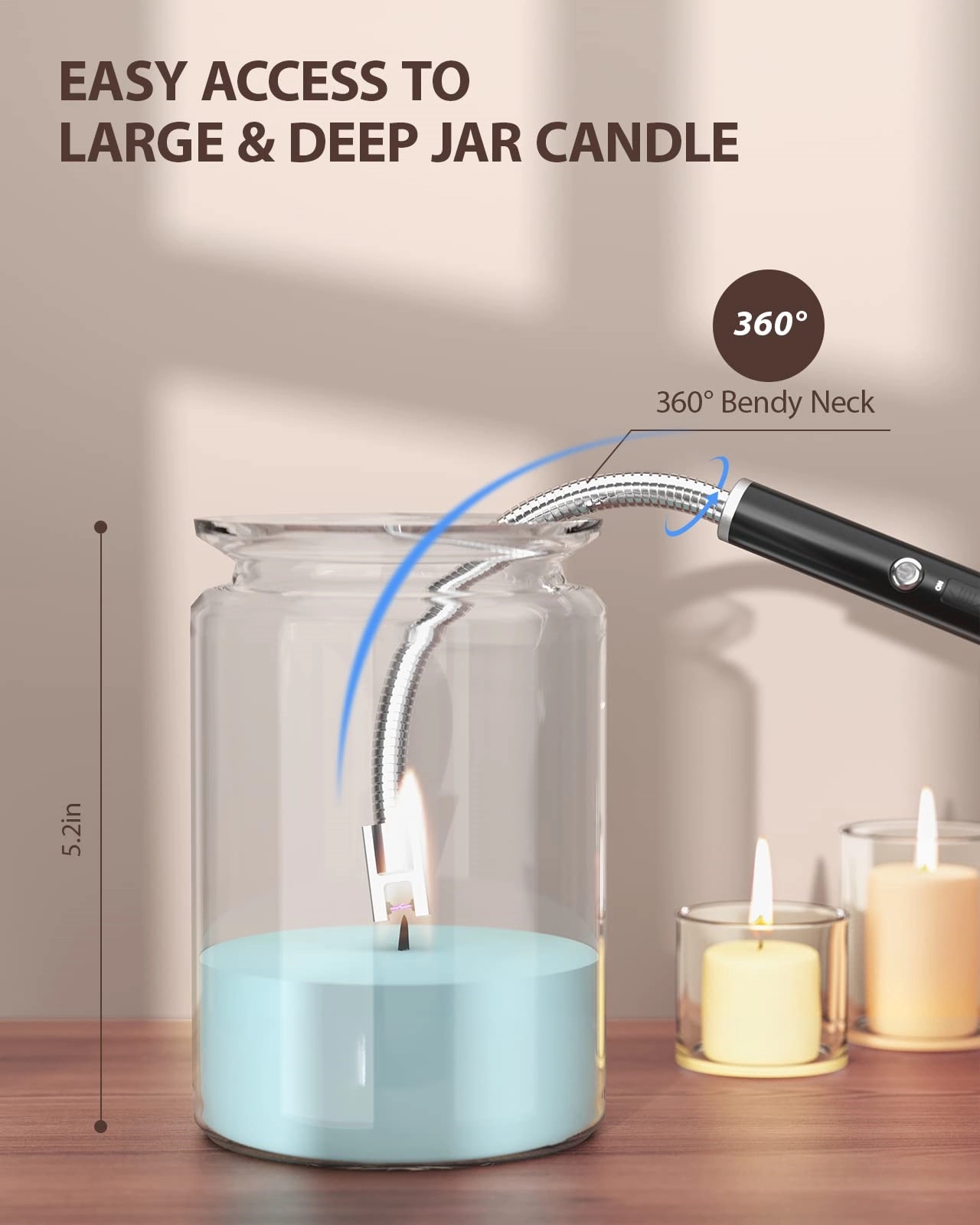 Long Flexible Neck Usb Candle Lighter 6