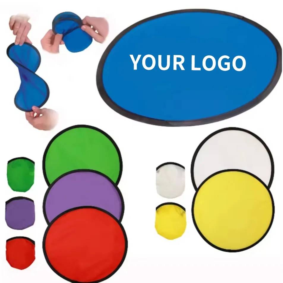 Custom Round Foldable Flying Frisbeed Fan w/ Pouch 5