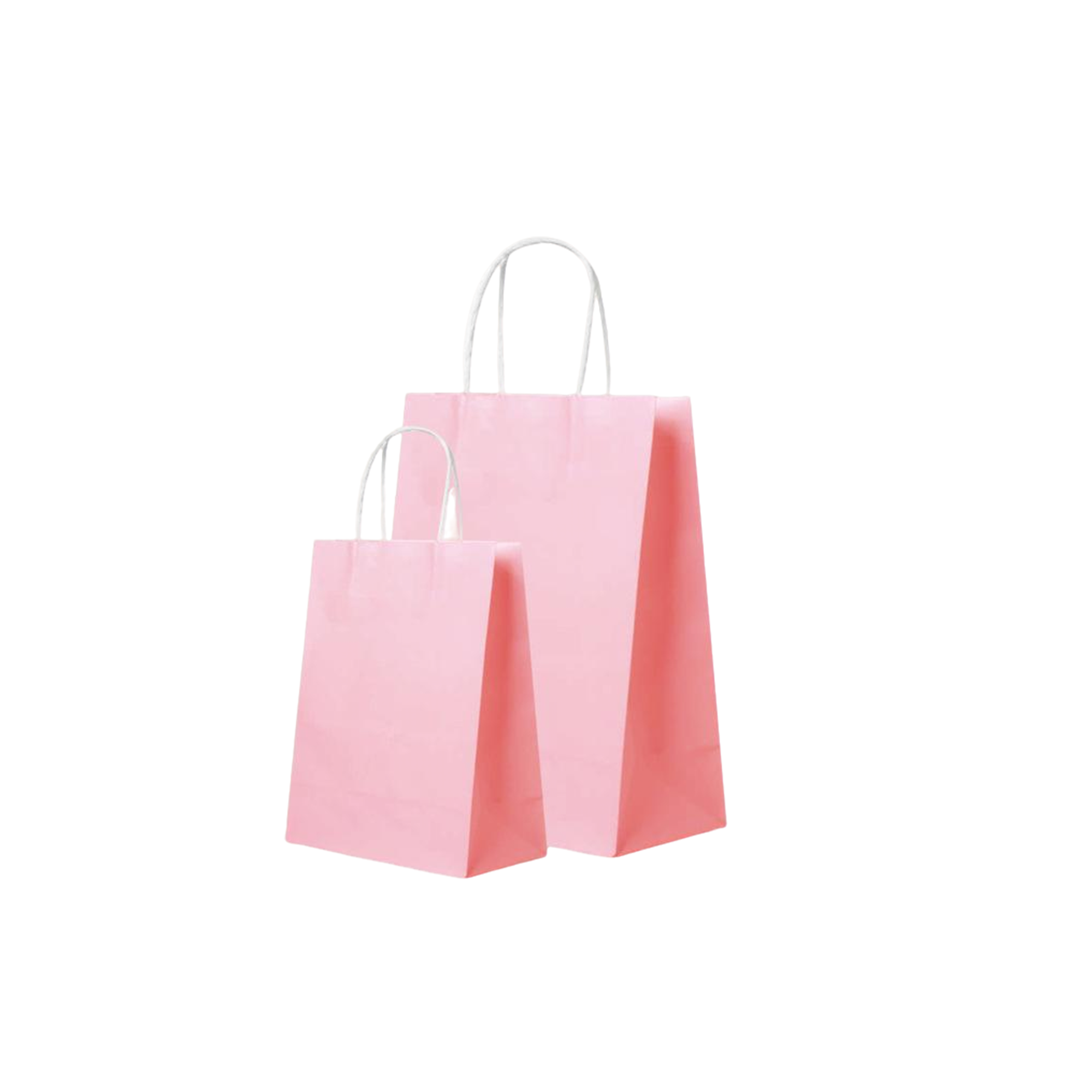 White Kraft Paper Shopper With Twisted Handle 8.3 X 4.4 X 10.7" 17