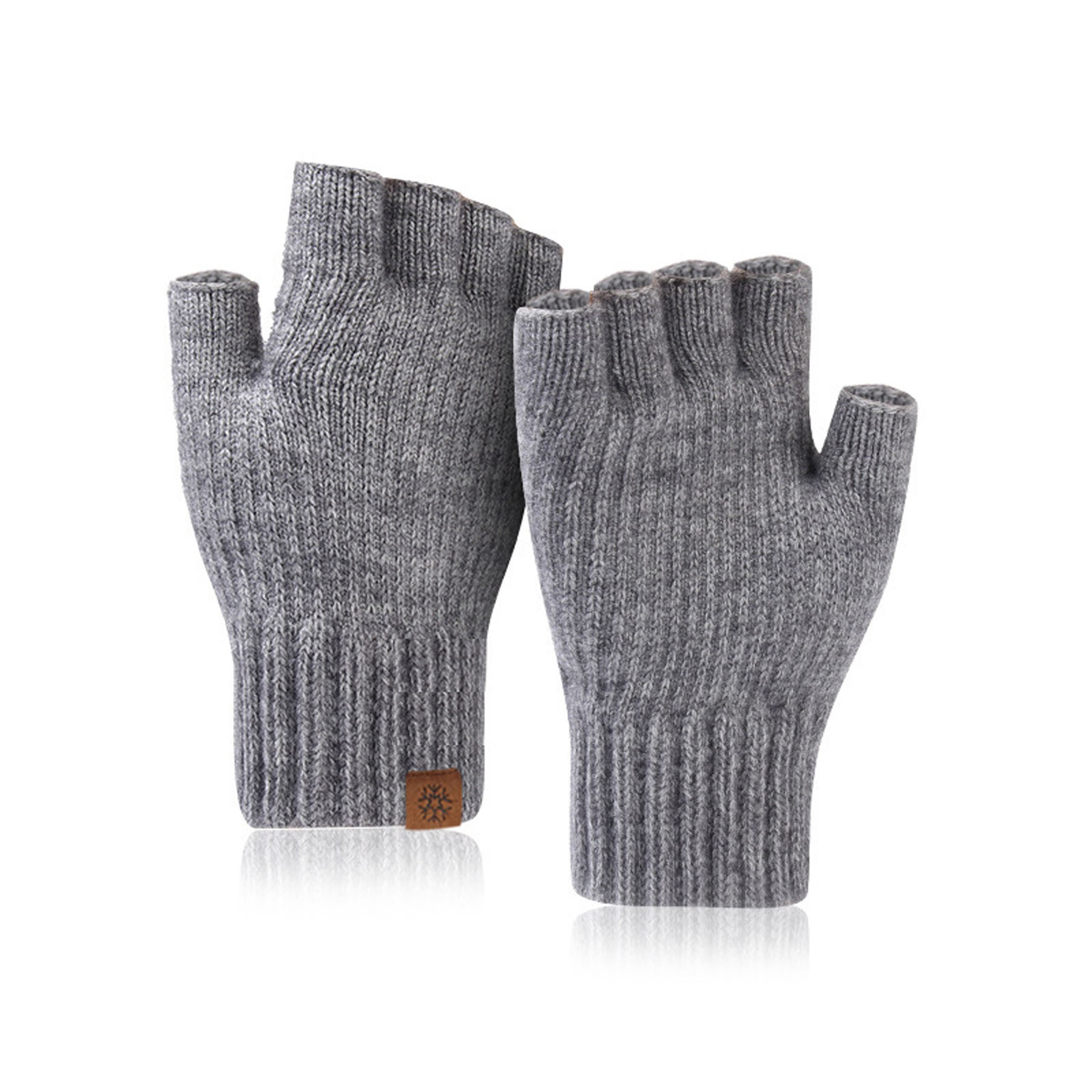Men's Warm Half-Finger Gloves 7