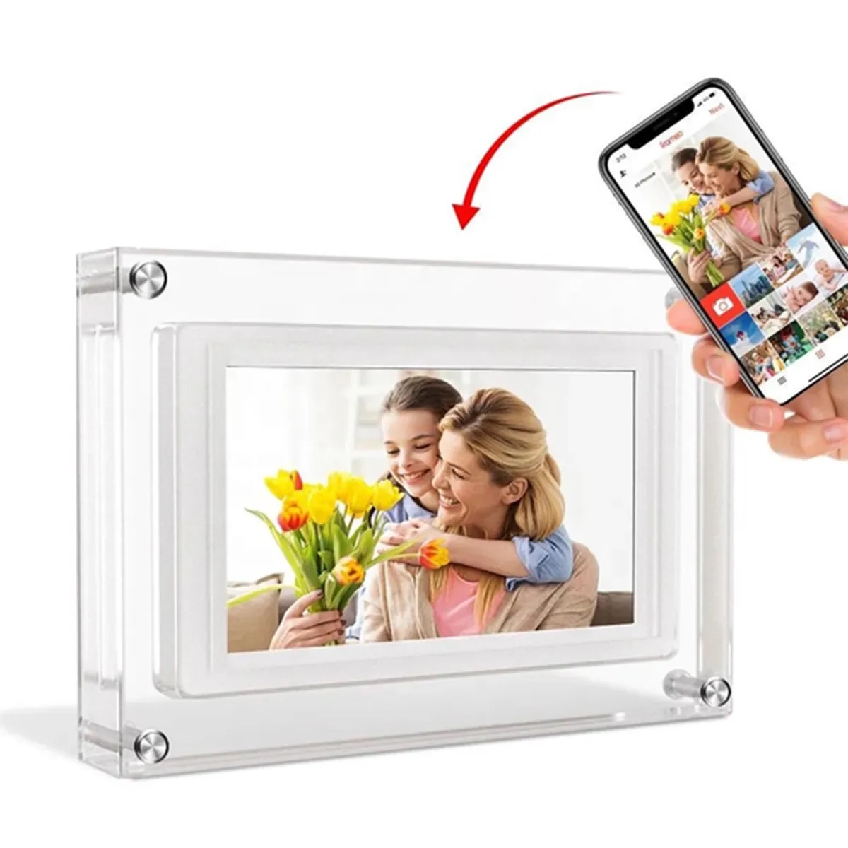 5-inch Acrylic Digital Video Picture Frame Home Decor Gifts 7