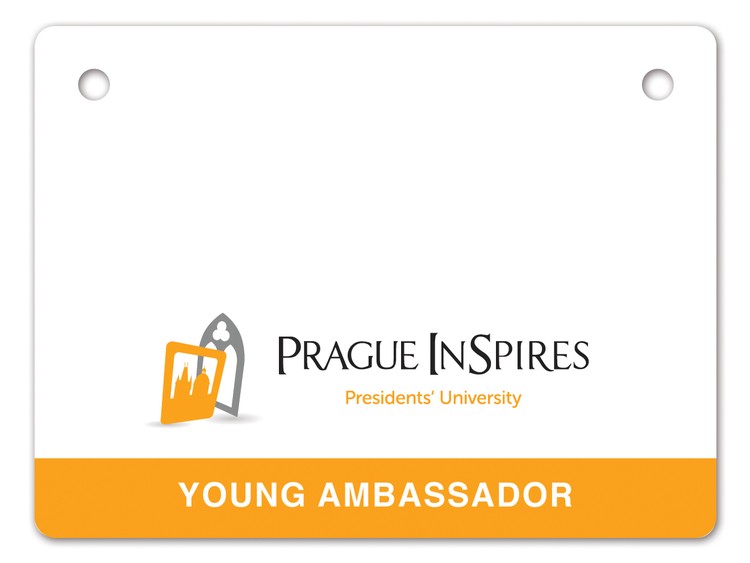 Full Color 50 Mil Name Badge (3"x4") Rectangle w/2 Holes  -  No Personalization