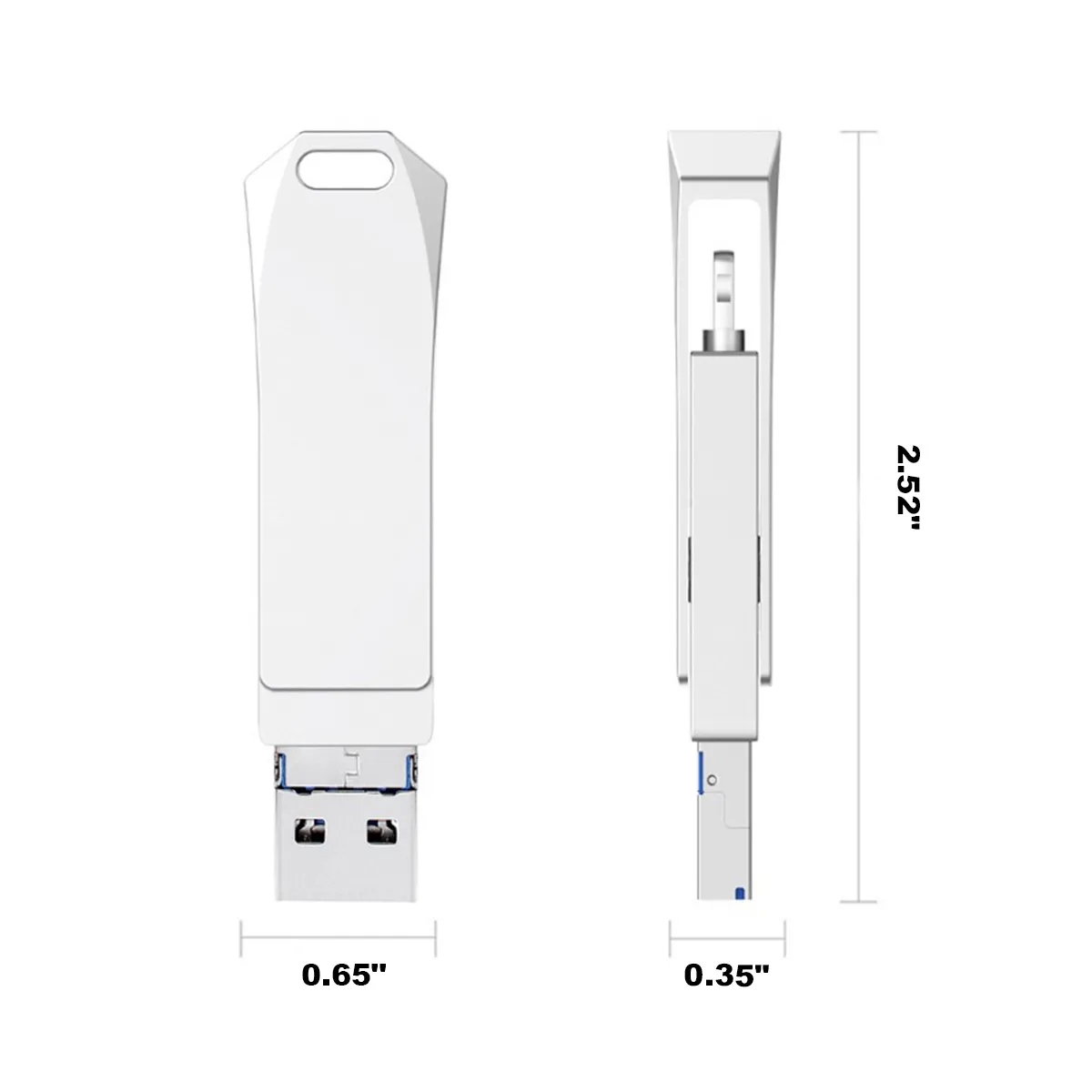 Mobile Phone Universal Metal USB Flash Drive 8GB 3