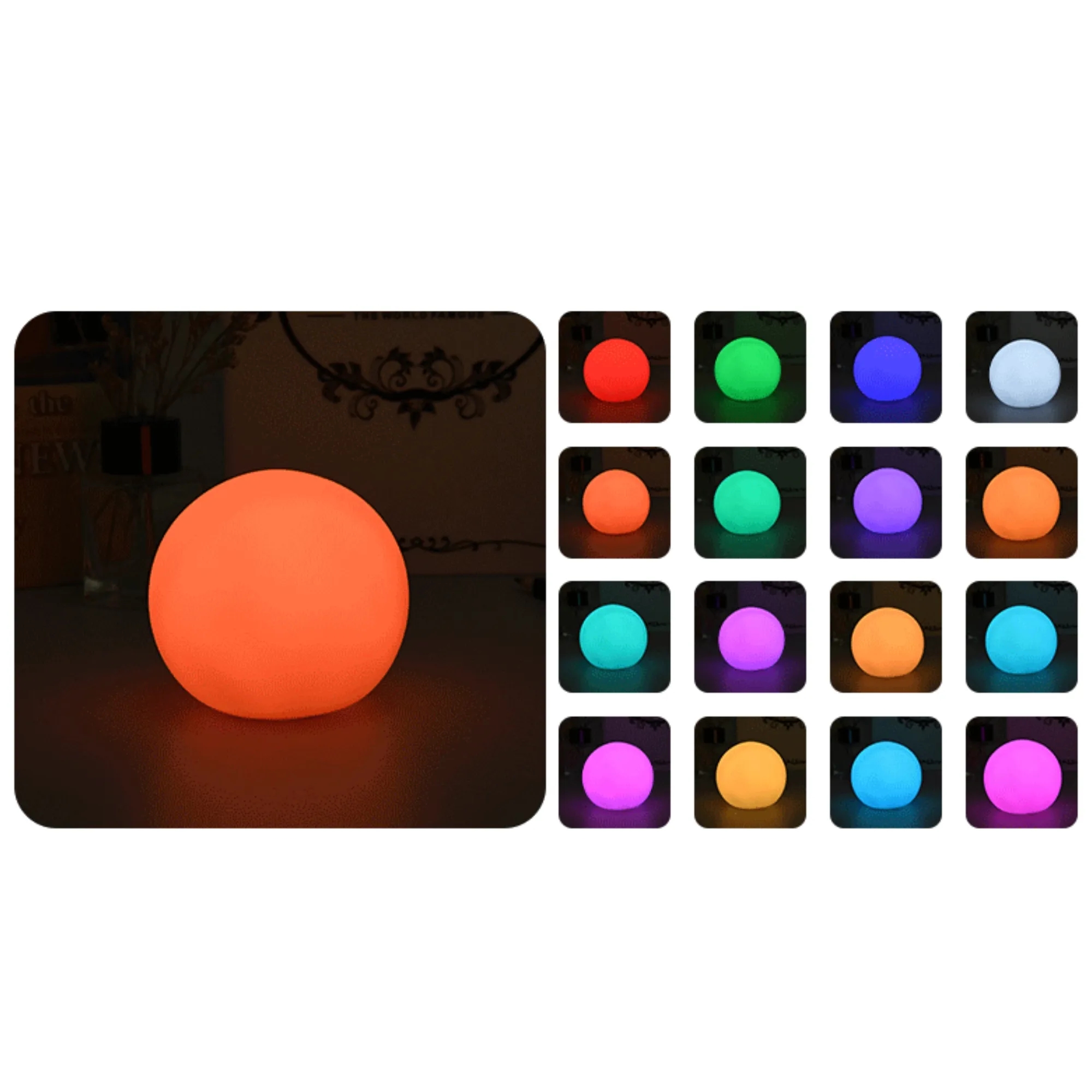 LED Waterproof Remote Controlled Glowing Ball Light 2