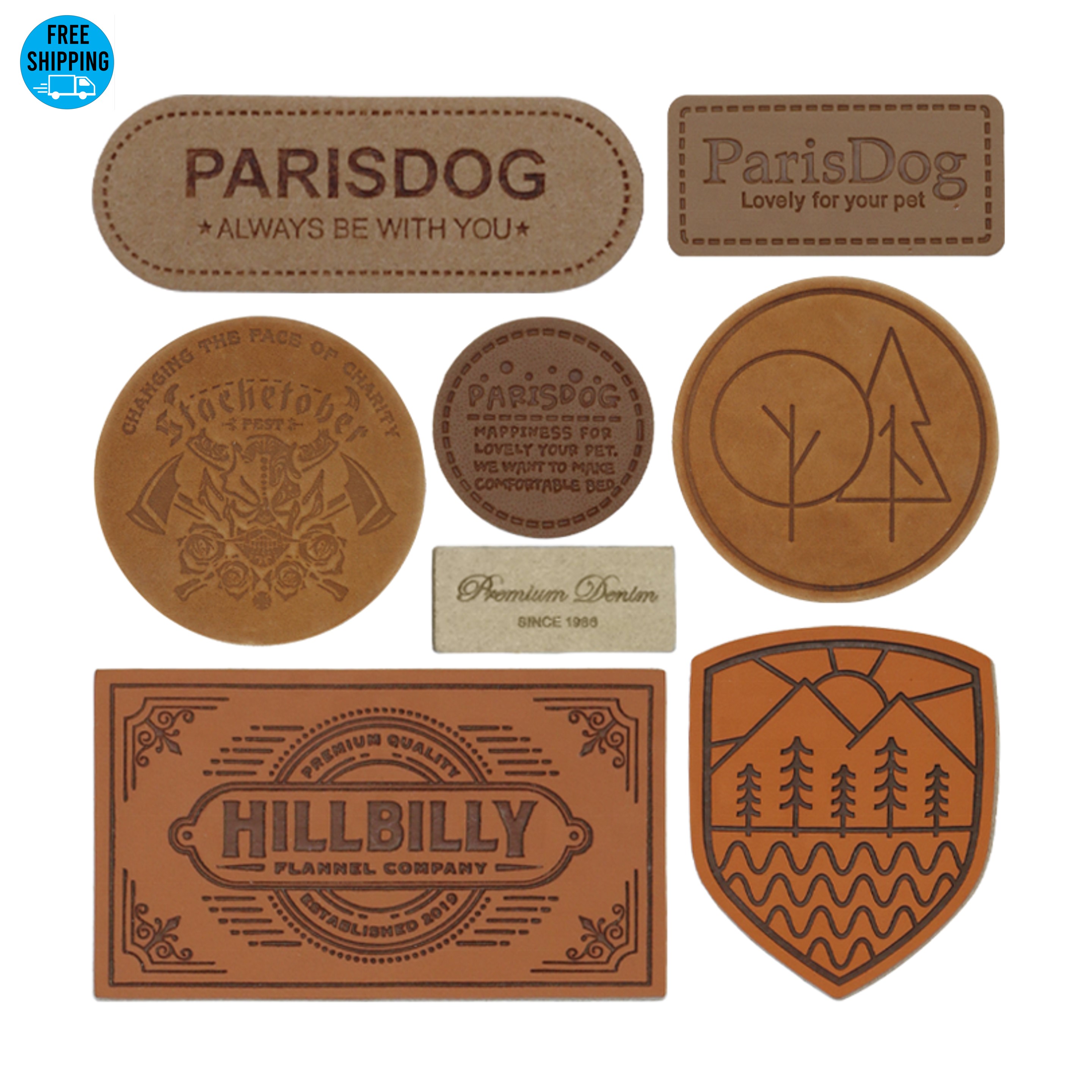 Custom Faux Leather Patch 3" 2