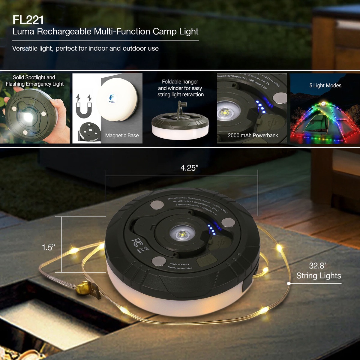 Urban Peak® Luma Multi-Function Camp Light 16