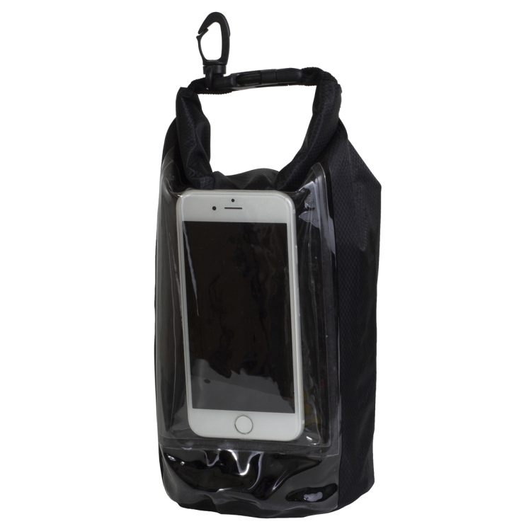 7" W x 11" H "The Navagio" 2.5 Liter Water Resistant Dry Bag With Clear Pocket Window 24