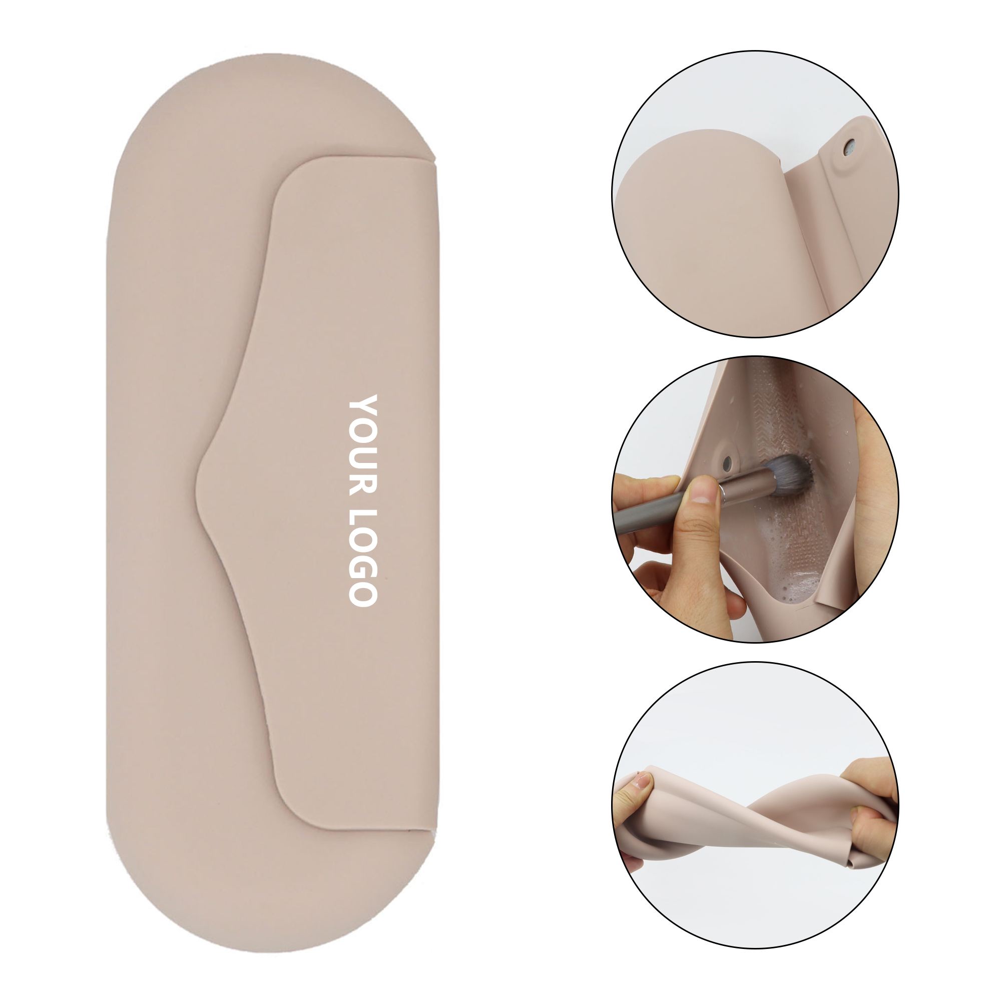 Silicone Makeup Brush Holder Travel Bag 2