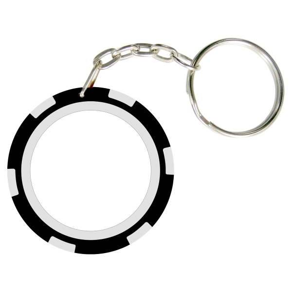 6 Stripe Poker Chip Keychain 8