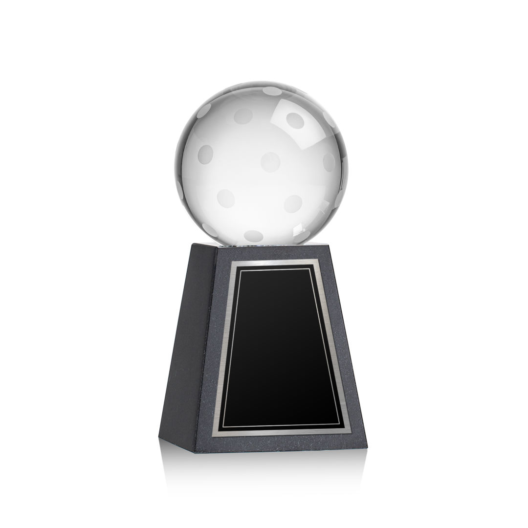 Pickleball Award on Tall Marble Base 12