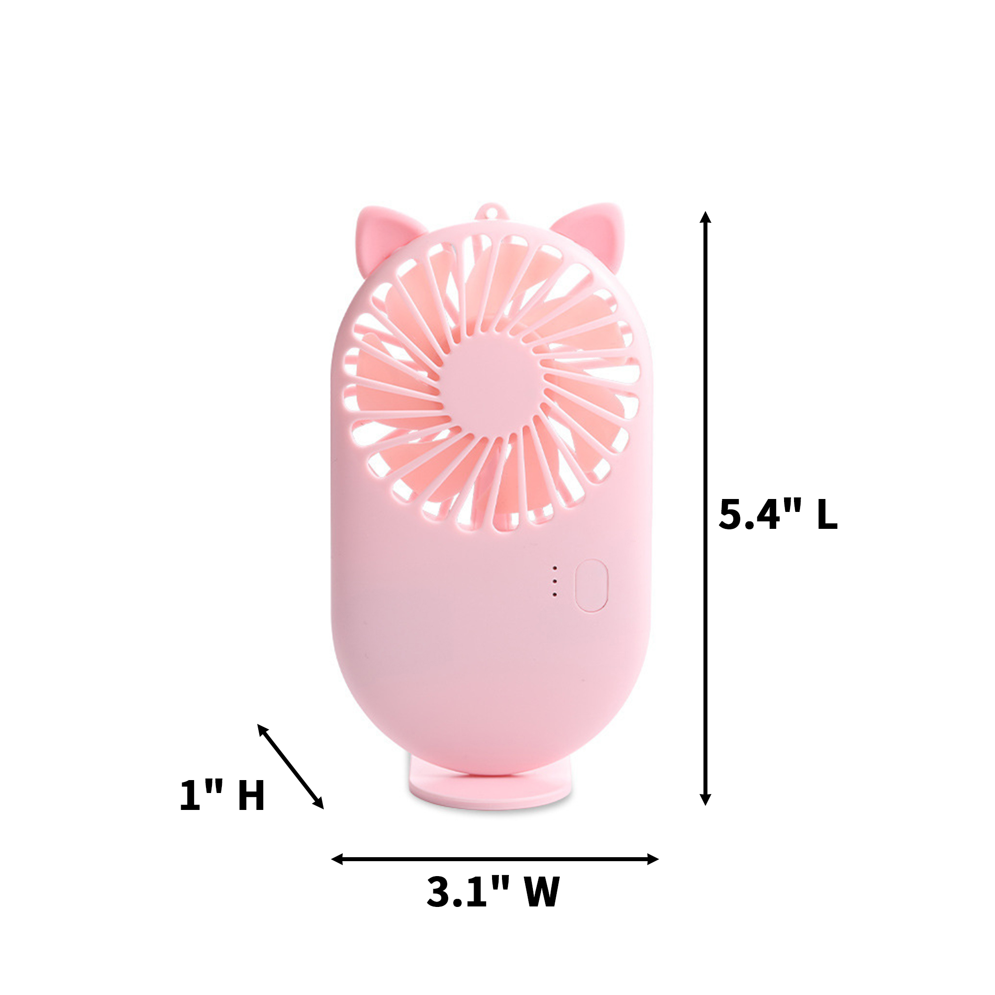 Rechargeable Pocket Fan 500 Milliampere Battery 5.4" x 3.1" x 1" 2