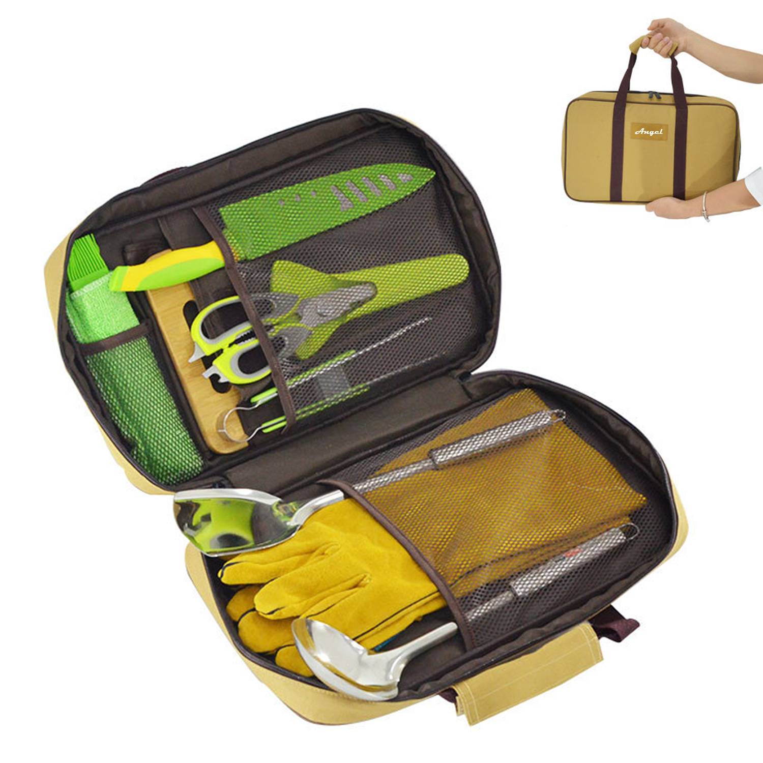 Camp Cookware Utensils Organizer Travel Kit 1