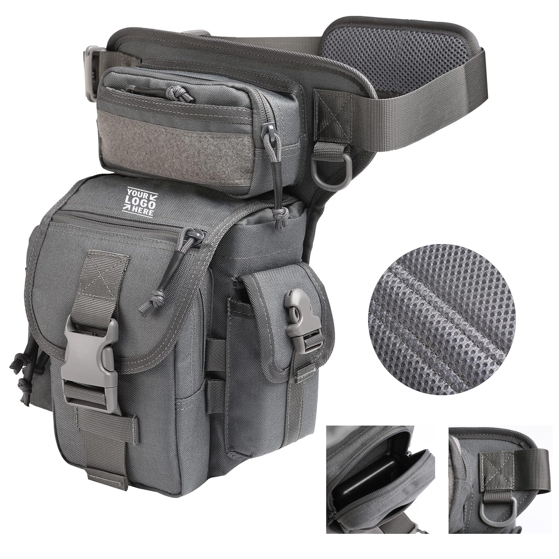 Outdoor Cycling Hiking Waterproof Military Tactical Bag Type B Cross Over Drop Leg Pouch 2