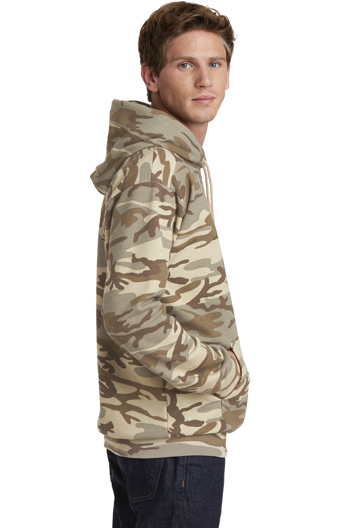 Port & Co Core Fleece Camo Pullover Hooded Sweatshirt. PC78HC 31