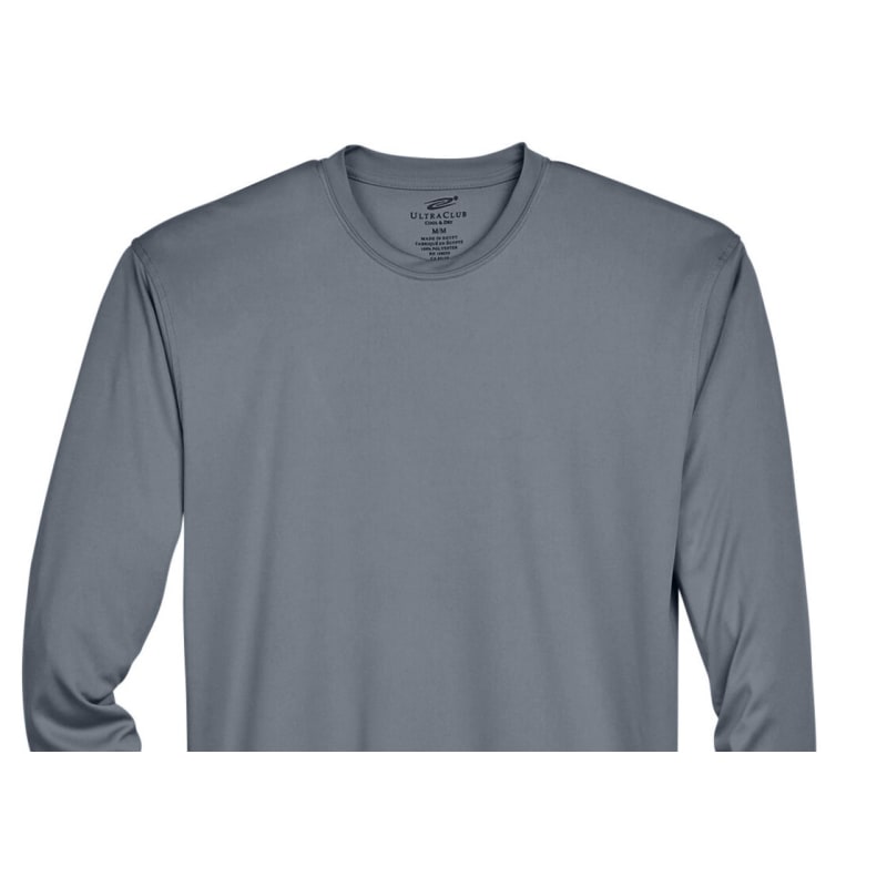 UltraClub Adult Cool & Dry Sport Long-Sleeve Performance Interlock T-Shirt 14