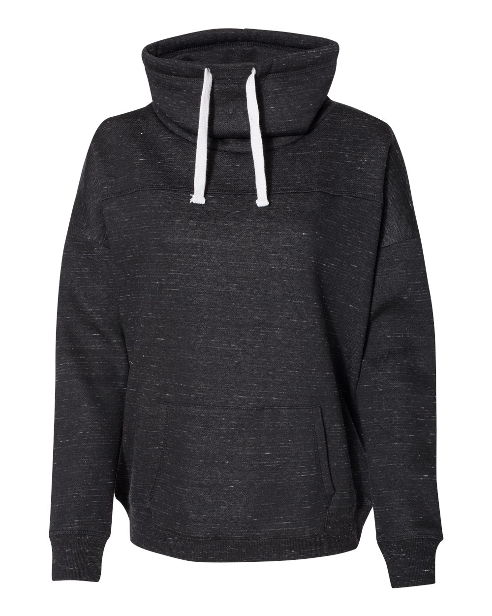 Women's Mélange Fleece Cowl Neck Sweatshirt - 8673 40