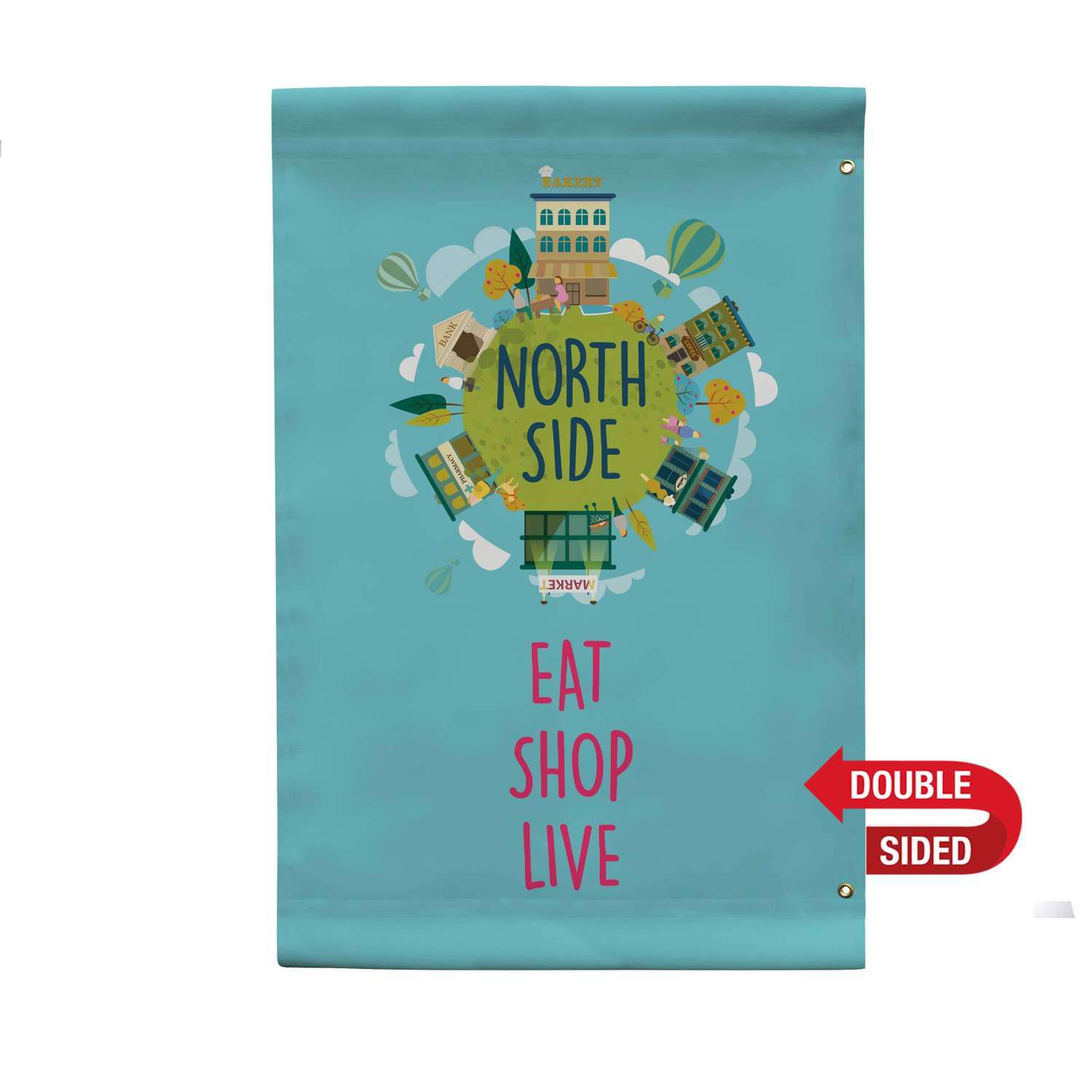 24" x 36" Vinyl Boulevard Banner Double-Sided