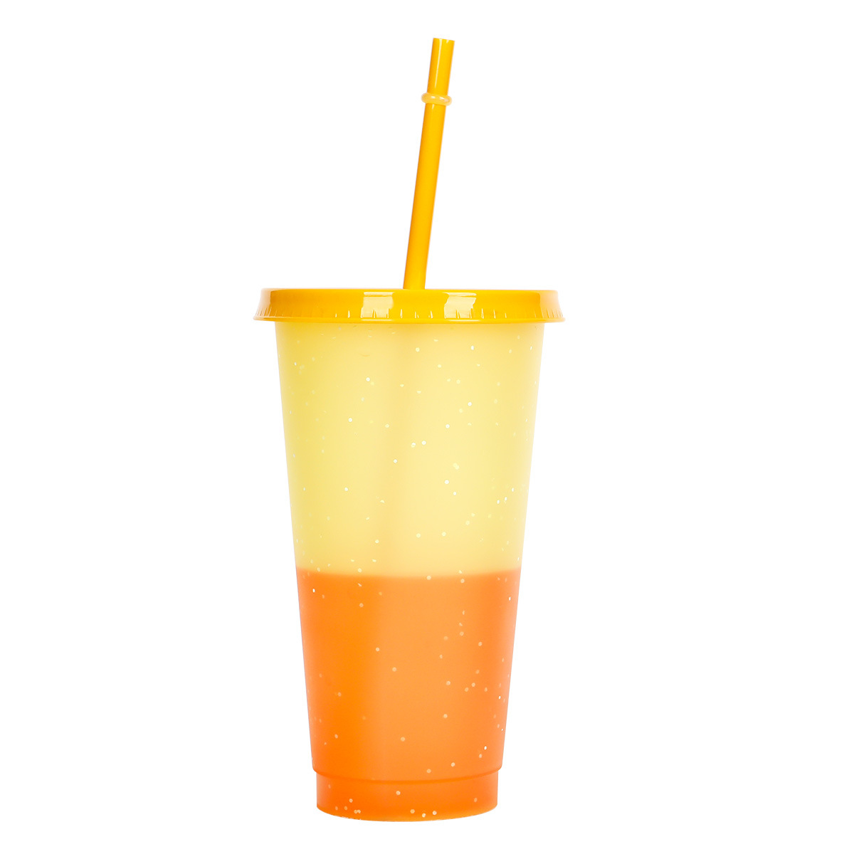 Plastic Color-Changing Cup With Straw 8