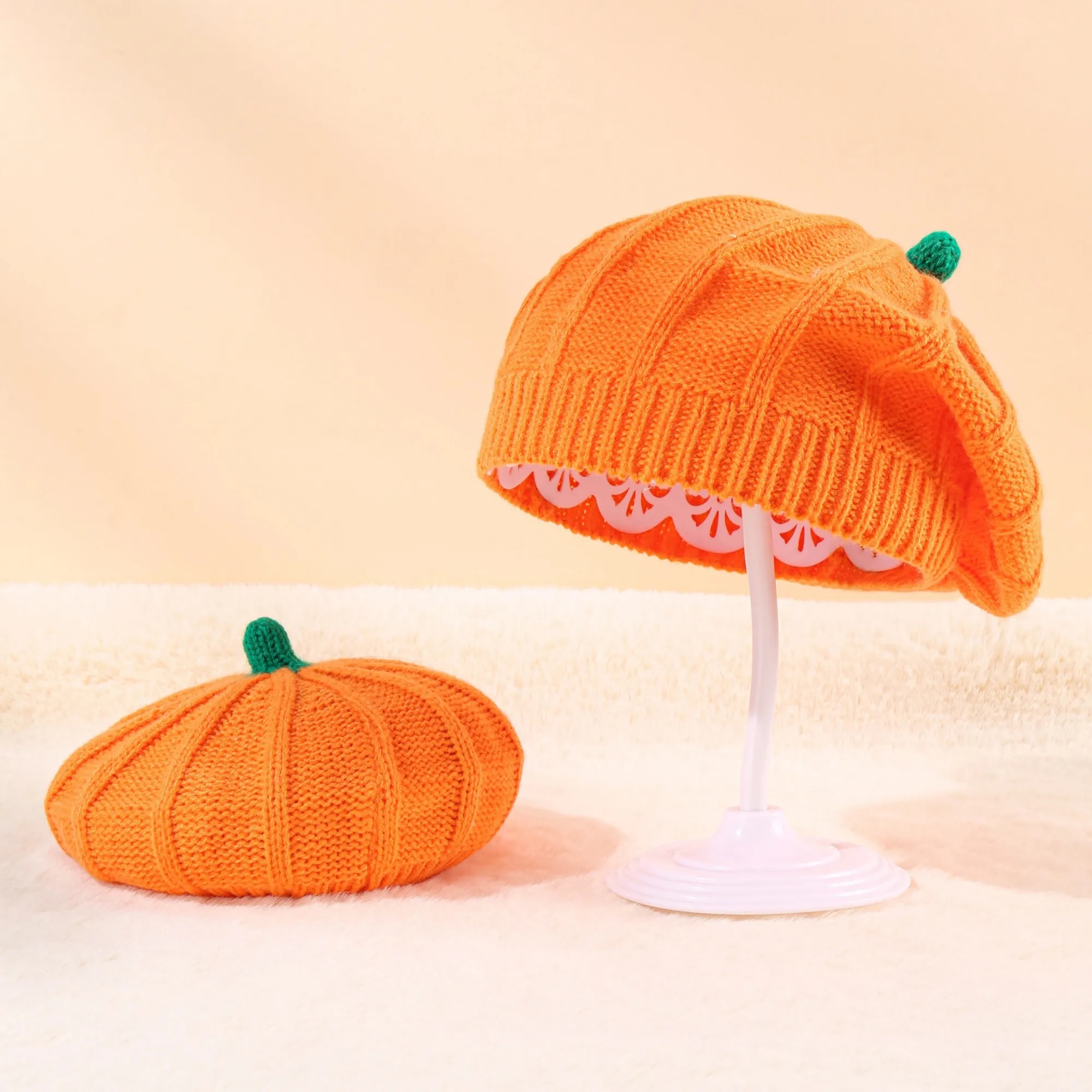 Adult and Child Cute Knit Beanie Winter Warm Outdoor Hat 3