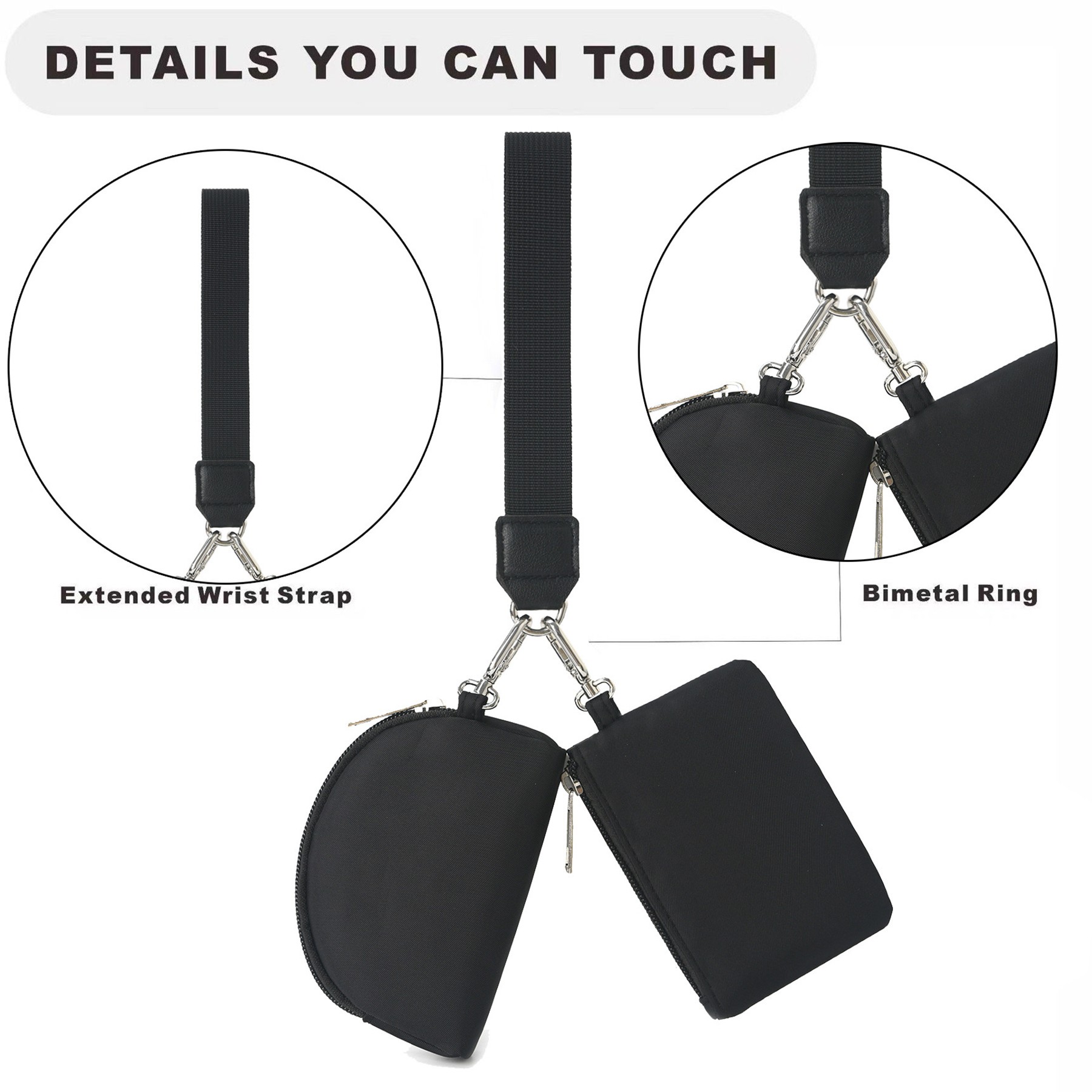 Wristlet Bag Portable Mini Coin Organizer 3