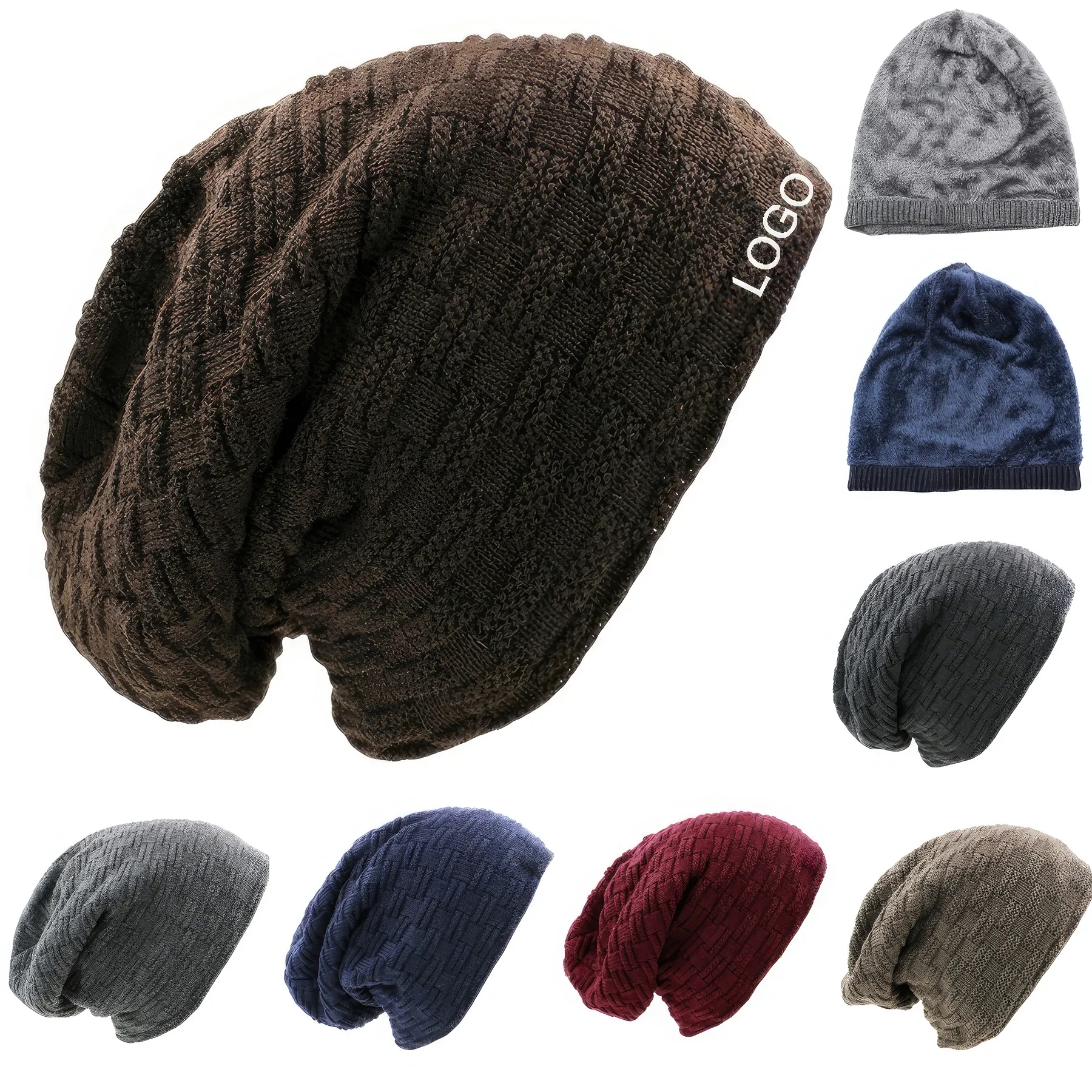 Wool Knitted Warm Fashion Pullover Hat 3