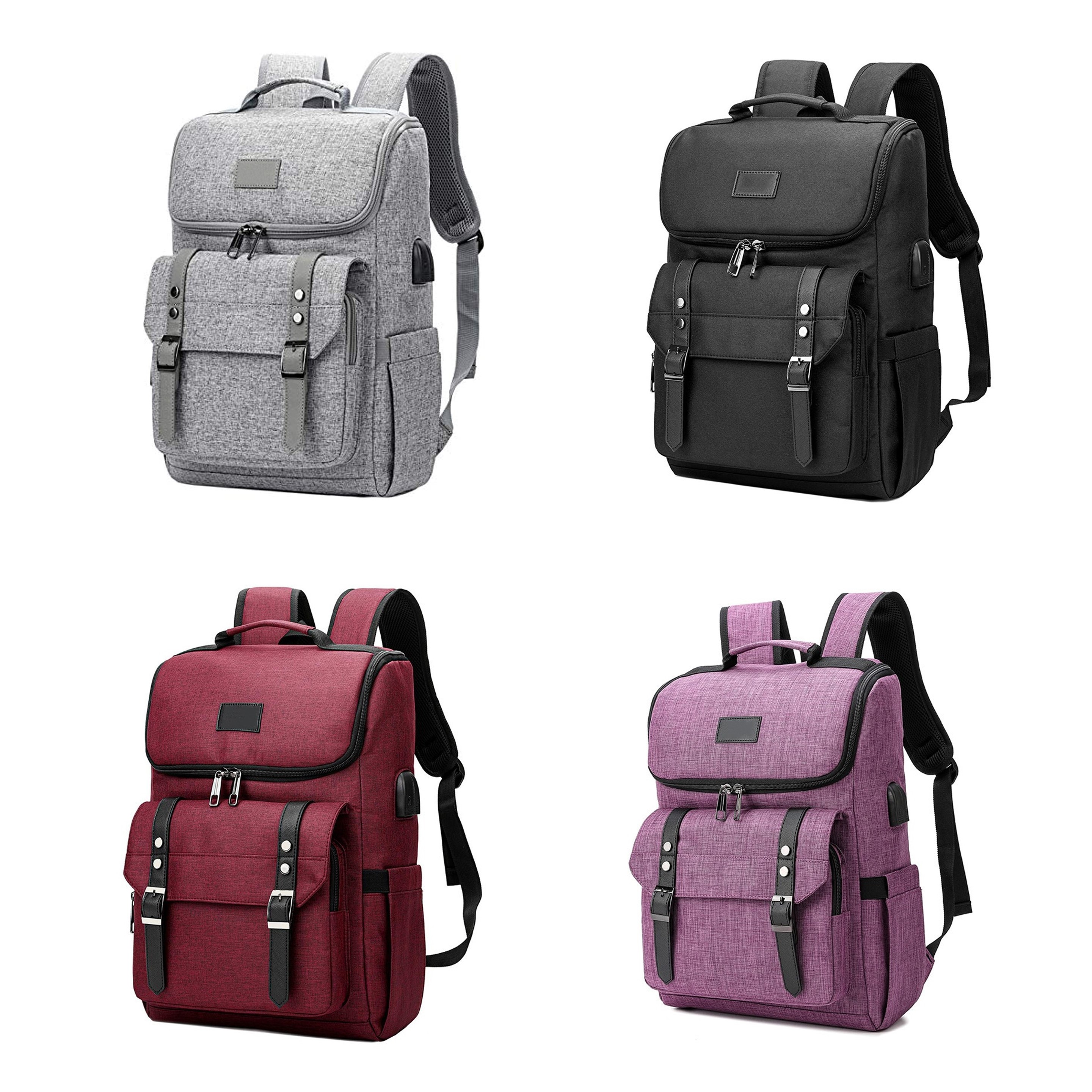 Vintage Travel Laptop Backpack (direct import) 3