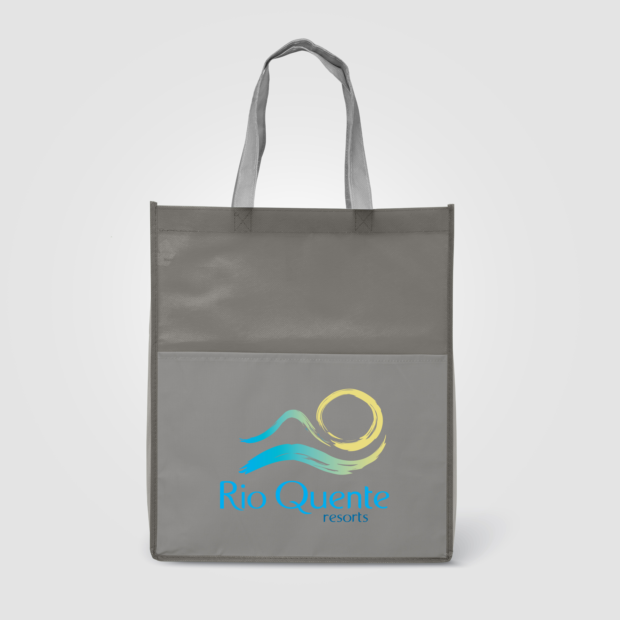Rome RPET - Recycled Non-Woven Tote with 210D RPET Pocket 1
