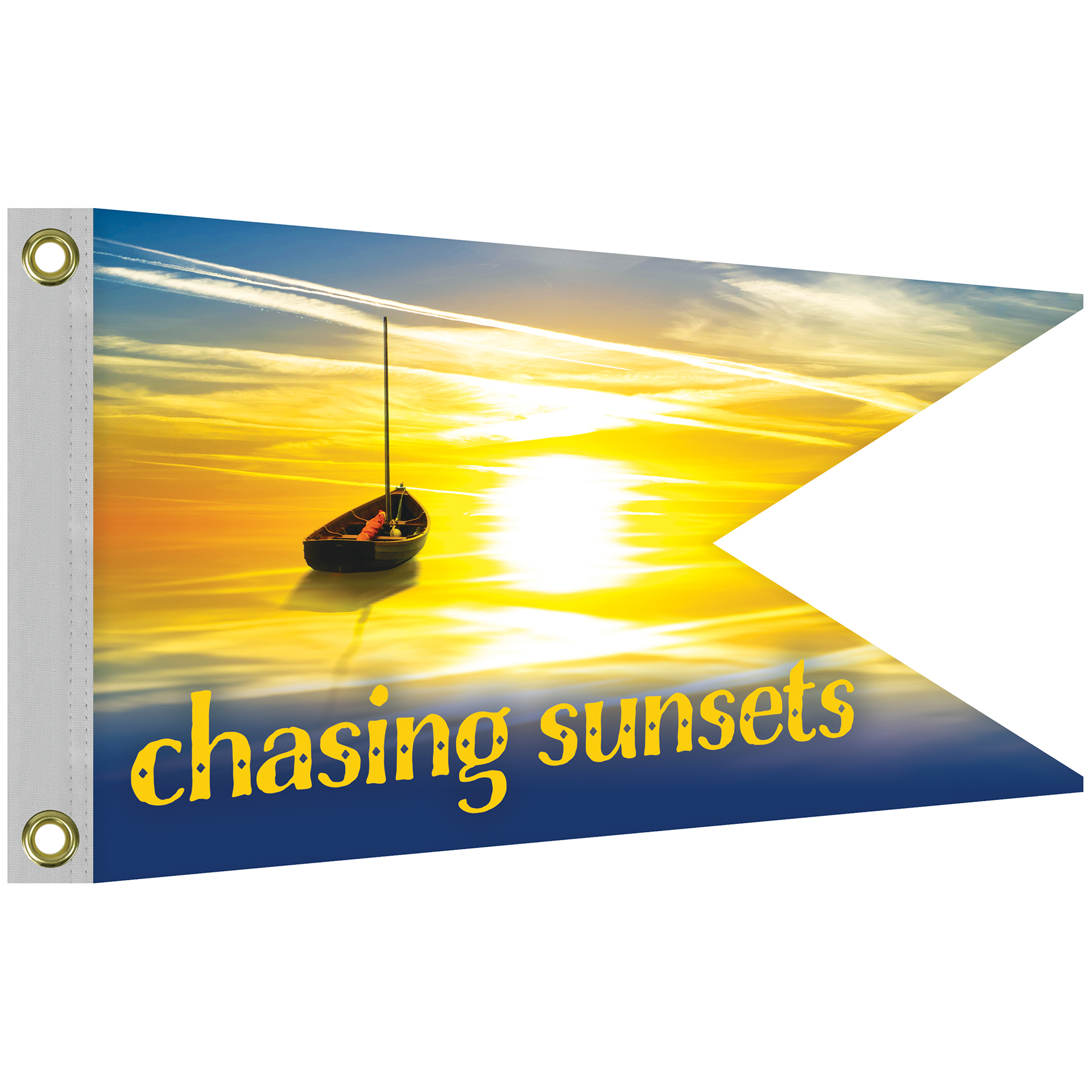 Single Reverse Knitted Polyester Swallowtail Boat Flag (12"x18") 6