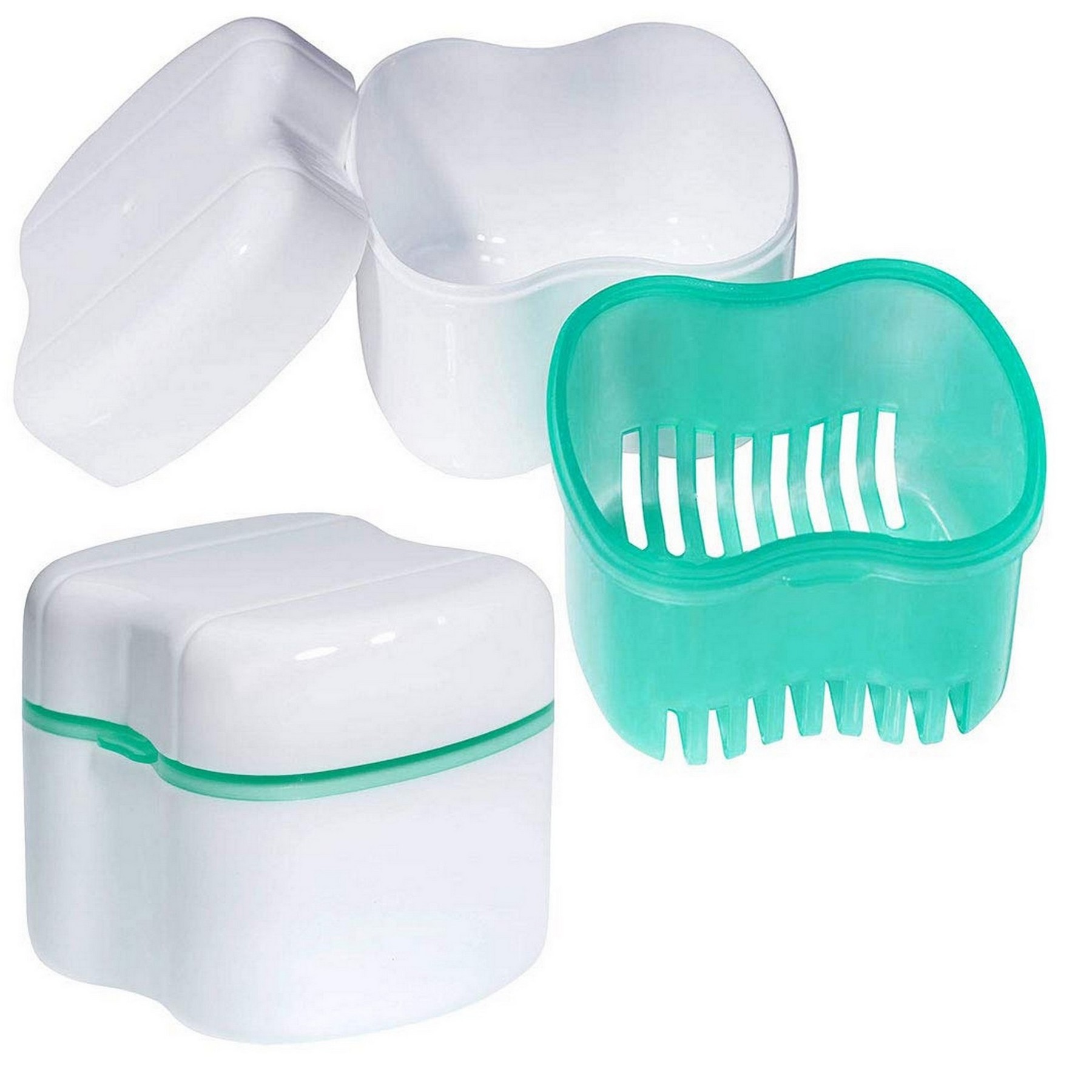 Denture Bath Case With Basket Retainer Soaking Box 5
