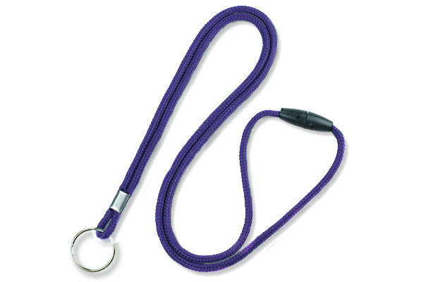 1/8" Breakaway Blank Lanyard w/Split Ring (Purple) 1