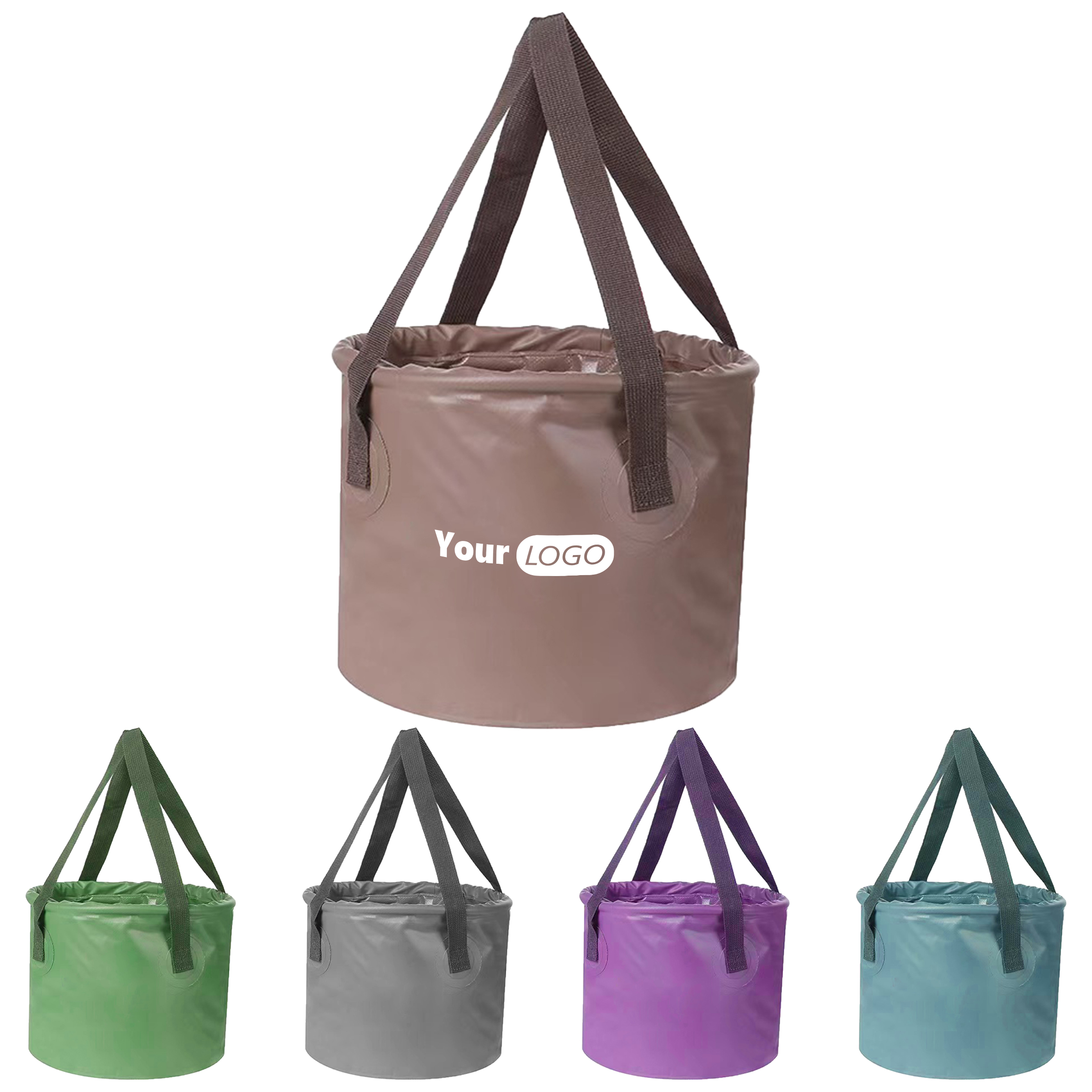 Pvc Portable Outdoor Folding Bucket With Logo 2