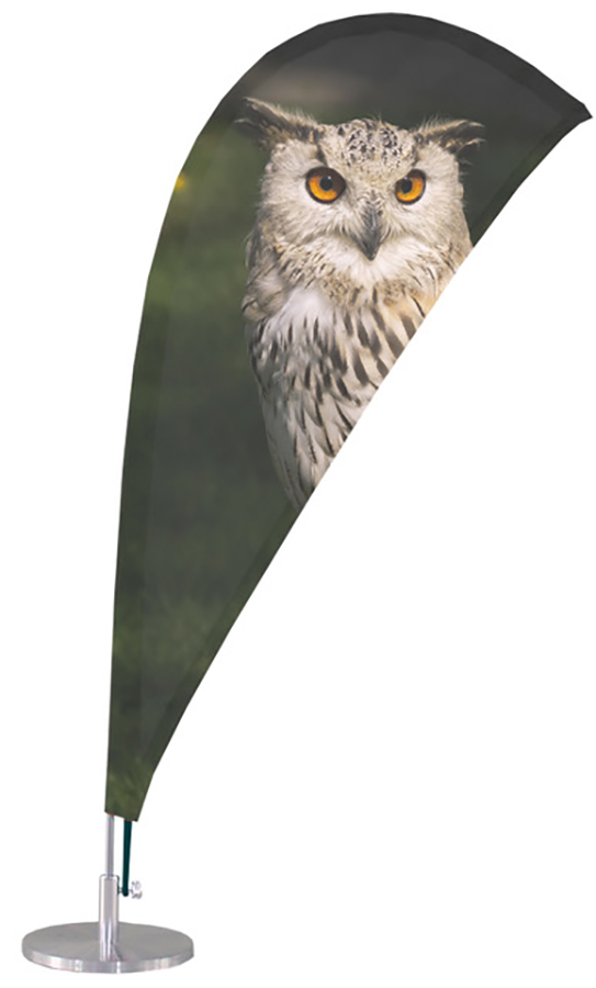 Table Top Teardrop Style Feather Flag with Base