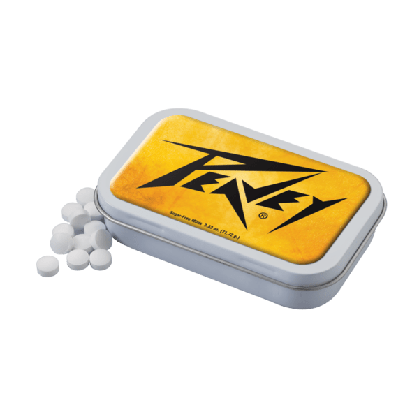 3 3/4" x 2 3/8" Large Rectangular Hinged Tin with Mints 21