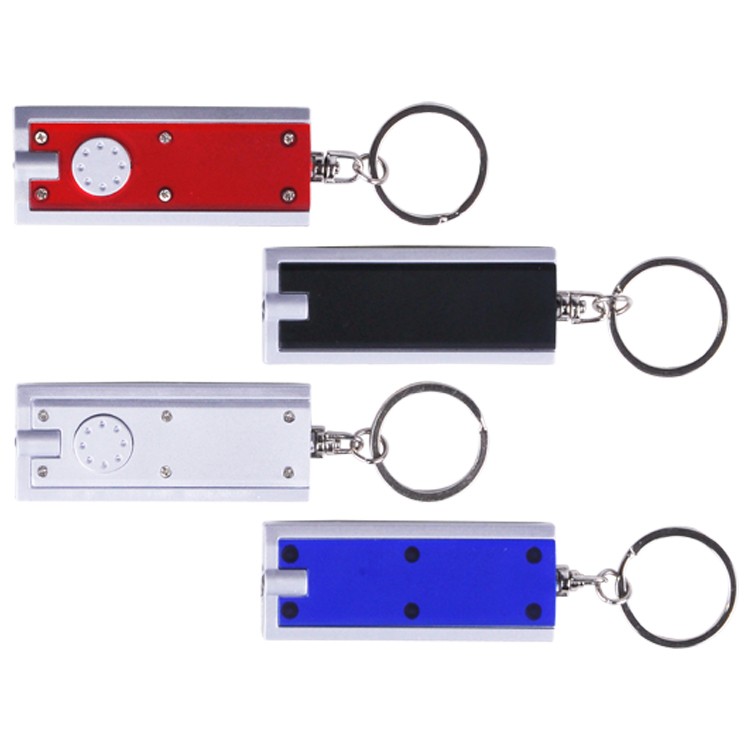 Classic Rectangle Single LED Flashlight Keychain 1